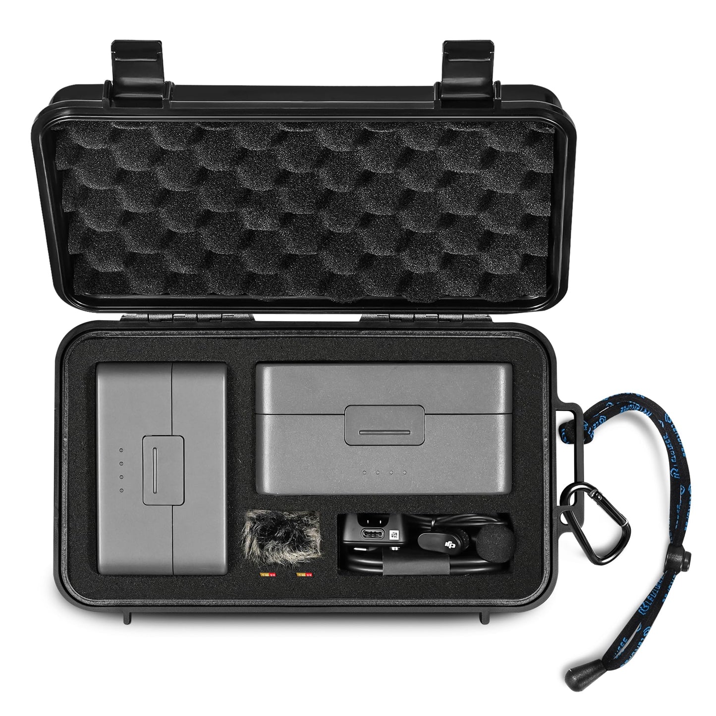 Lekufee Travel Waterproof Hard Case for DJI Mic 3, Mic 2, Mic Mini, Transmitter, Receiver, Lavalier Mic, Accessories(Case Only)