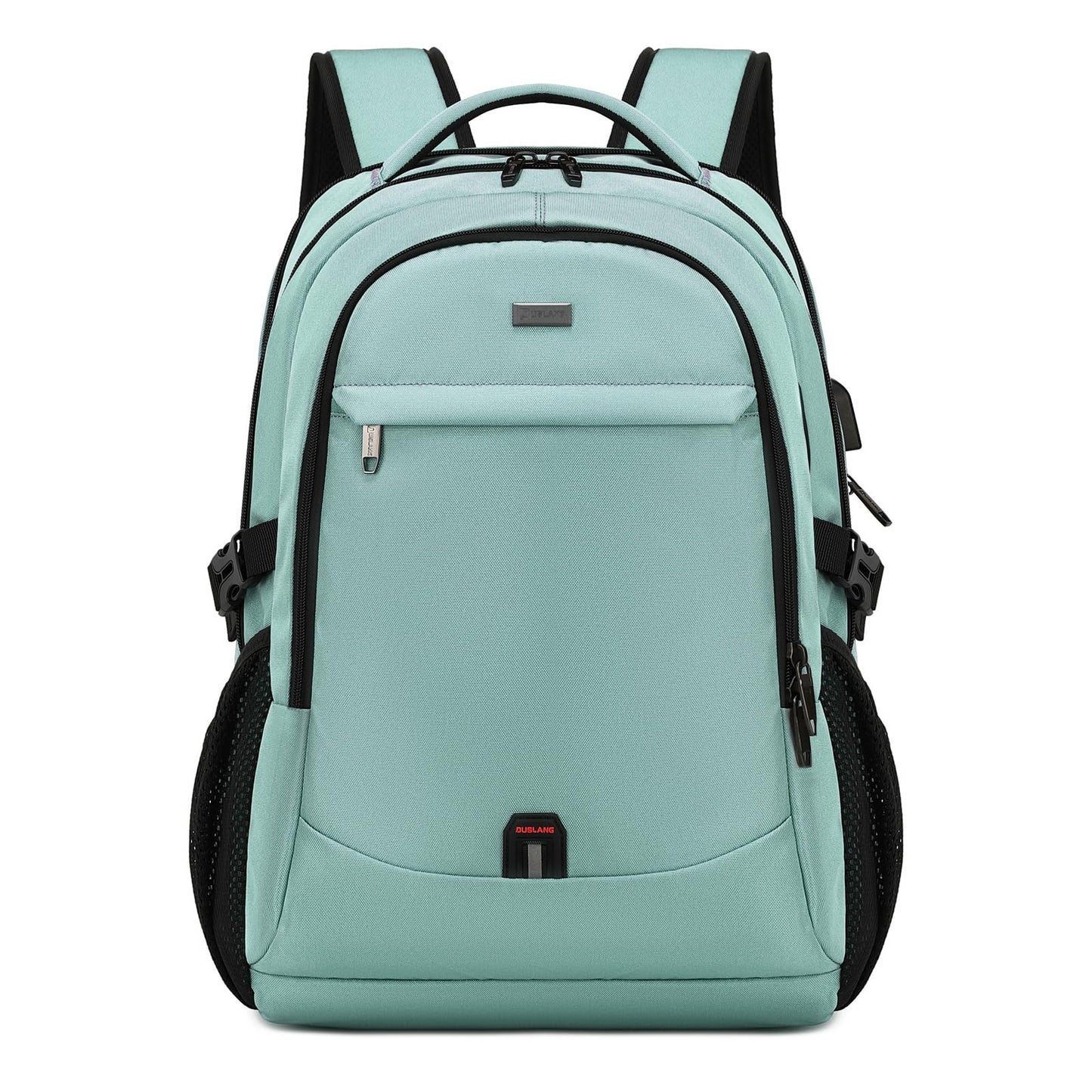 DUSLANG Laptop Backpack for Travel Water Resistant College Backpack for Men/Women Laptop Bag with USB Charging Port, Green-a, 17 Inch, Travel
