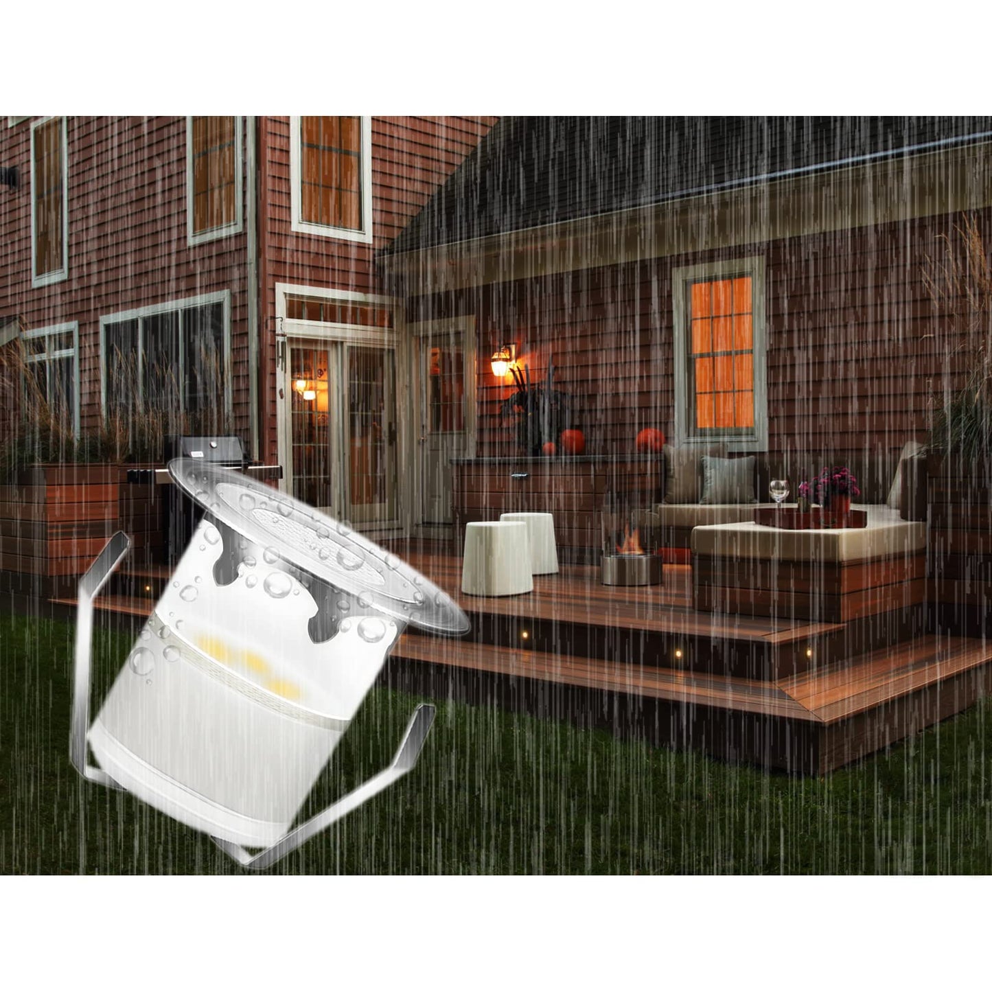 YZGWZLD LED Deck Lights Kit, 10pack Φ1.18 1W IP67 Waterproof 12V Low Voltage Recessed Step Stair Warm White LED Lighting for Yard,Garden,Entryways,Basement