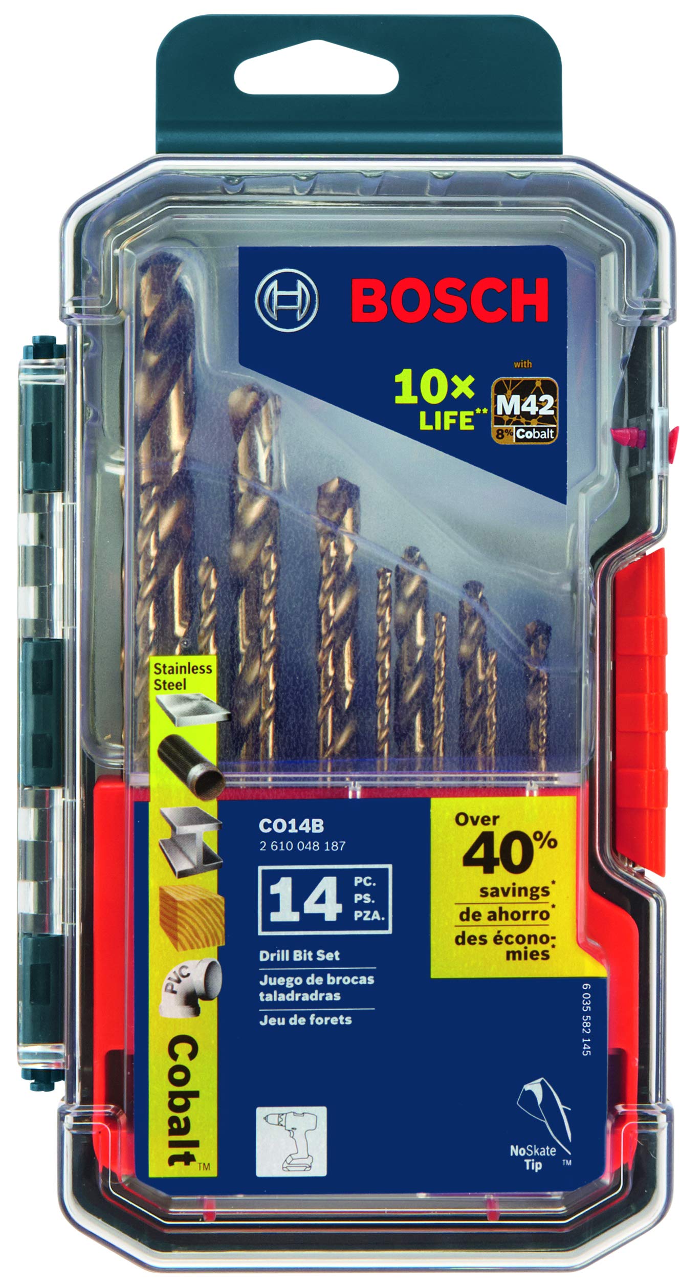 Bosch CO14B 14 Pc. Cobalt M42 Drill Bit Set