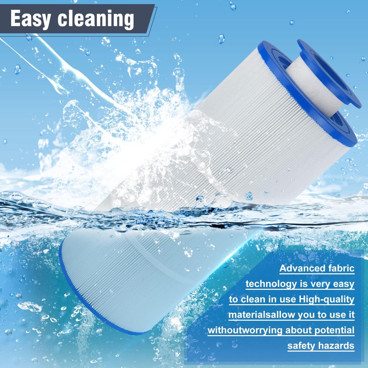 6541-397 Pool Spa Filter Compatible with Sundance Spa Filter 880 Series, with Outer Filter 6473-165 and Inner Filter 6473-164, Filbur FC-2772, Darlly 80802, Baleen AK-80802 Hot Tub Filter Replacement