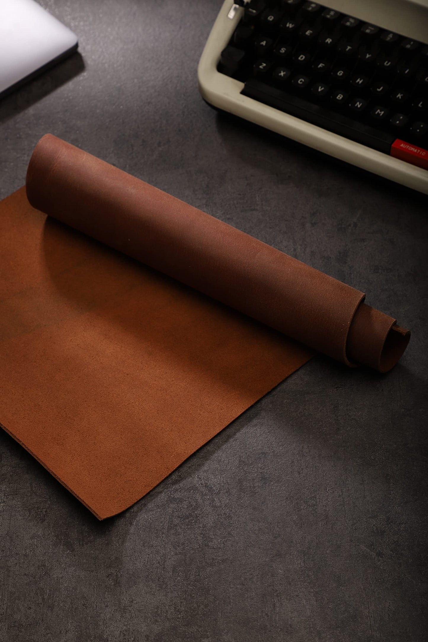Wanderings Leather Sheets for Leatherworking - Three 12" x 12" (30x30cm) Squares and One 36" (91cm) Cord - Genuine Full Grain Buffalo Leather - Great for Jewelry, Wallets, Arts and Crafts