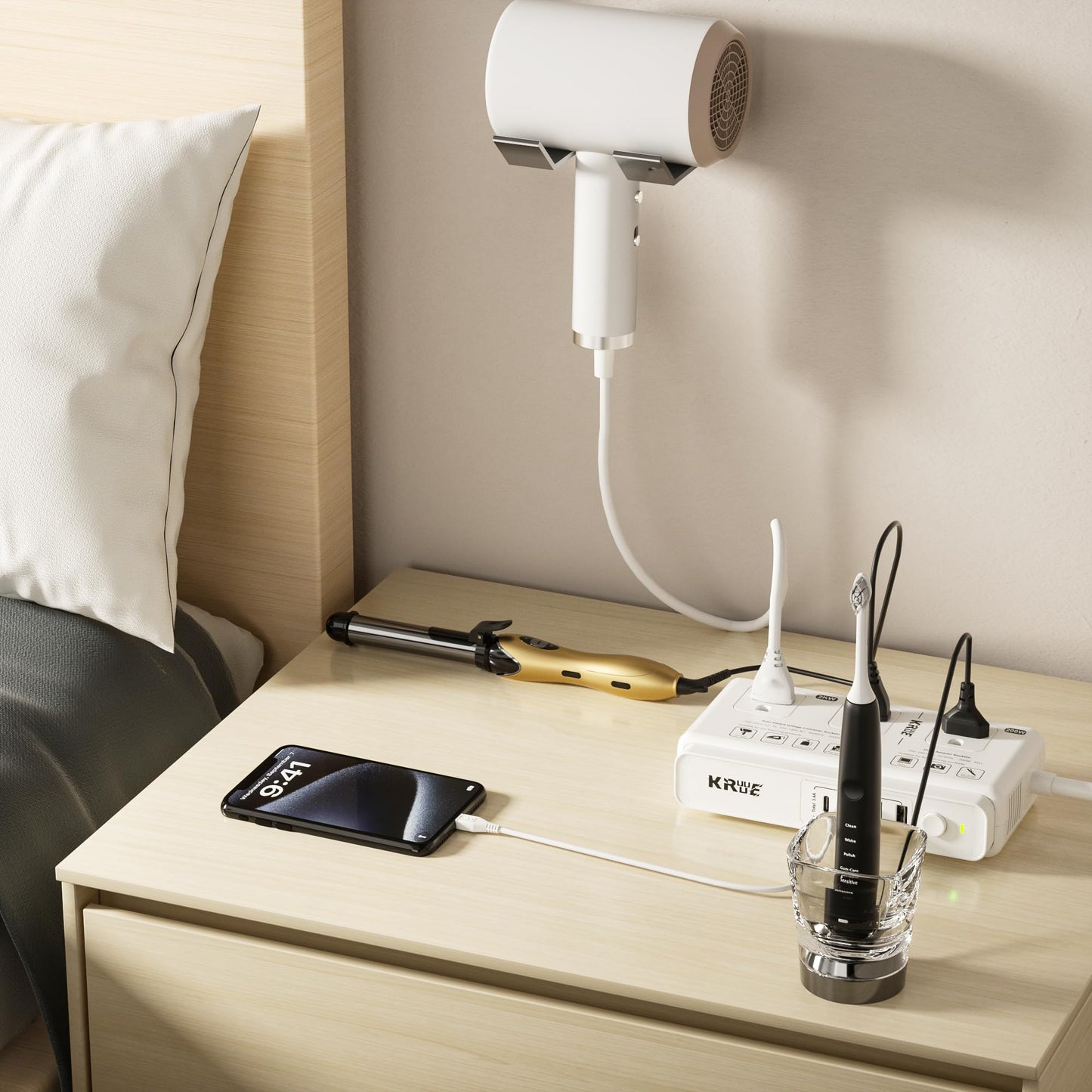 220v to 110v Voltage Converter Adapter: International US to Europe Travel Power Strip Plug Transformer - 2000W Electric Hair Dryer Step Down Outlet Converters for US European UK EU Italy