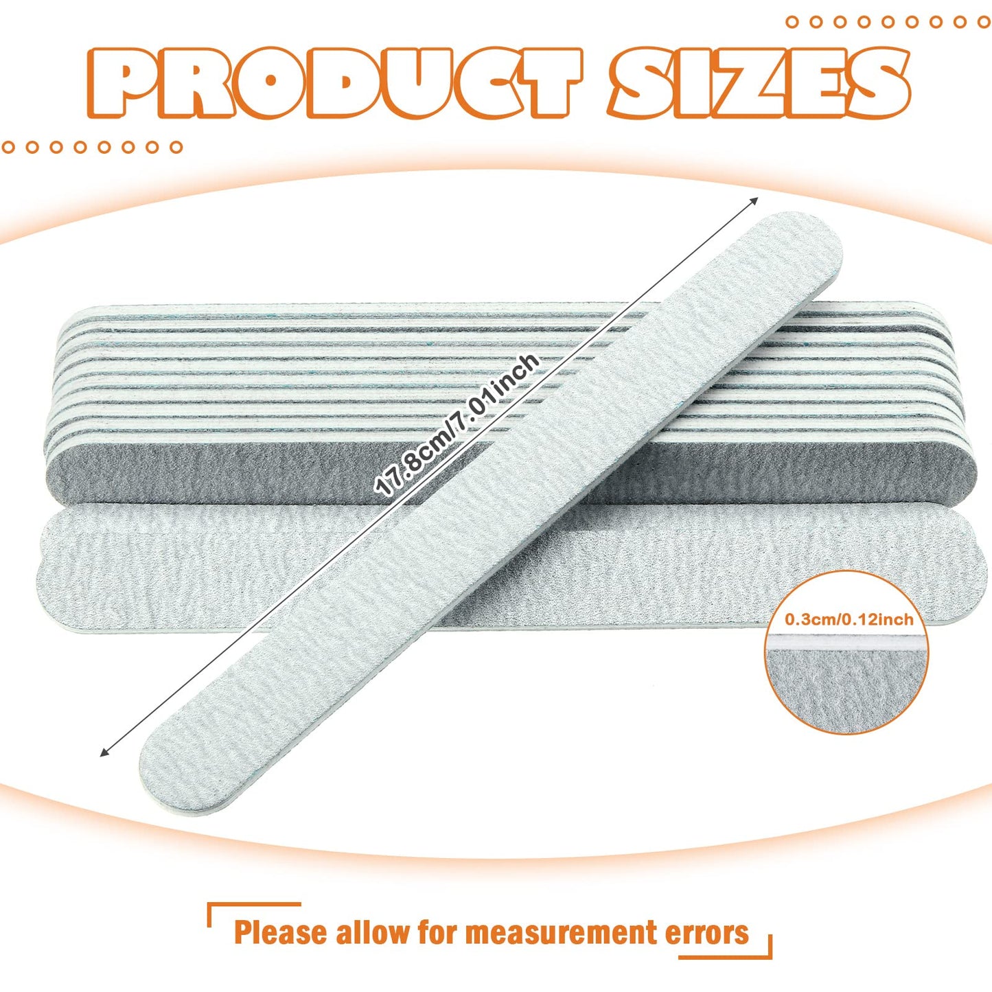 100 Pcs Grit Nail Buffers Files 100/180 Emery Board Double Sided Manicure Pedicure Tool Nail Buffering Files Fingernail Files for Women Men Nails Home Salon Supplies
