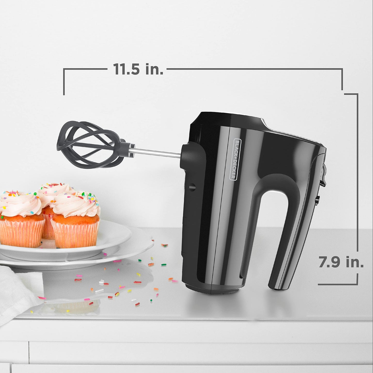 BLACK+DECKER Hand Held Mixer MX610BC, 5-Speed, Black