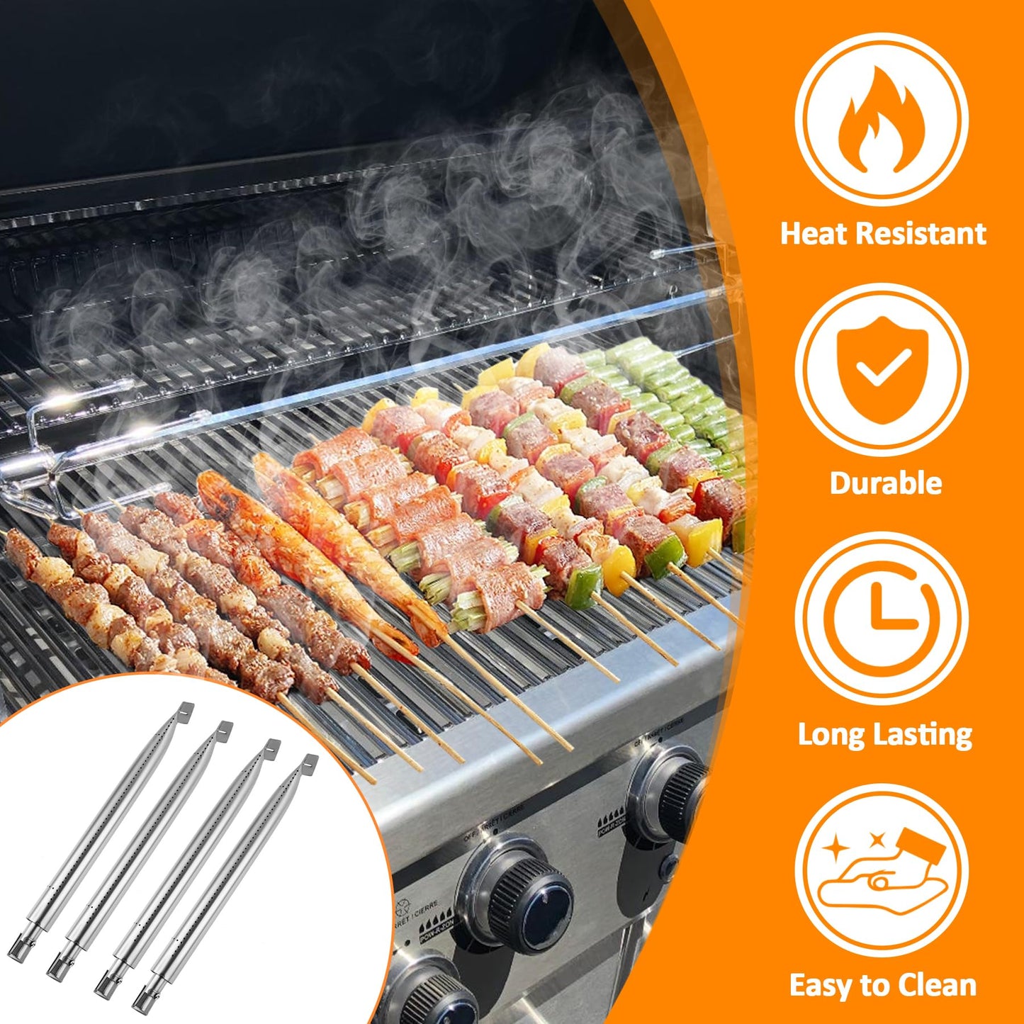 15 13/16" Burner for Broil King Baron 420 Baron 490 Baron 320Baron 440 Broil King Replacement Parts 9221-64 9211-64 9215-54, for Broil King Baron Grill Burner Parts