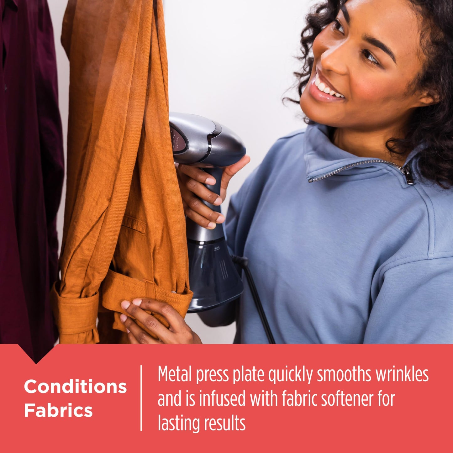 Black+Decker Advanced Handheld Steamer and Press Plate to Remove Wrinkles & Refresh Fabrics, 15-ft. Cord and 3 Attachments for All Your Needs