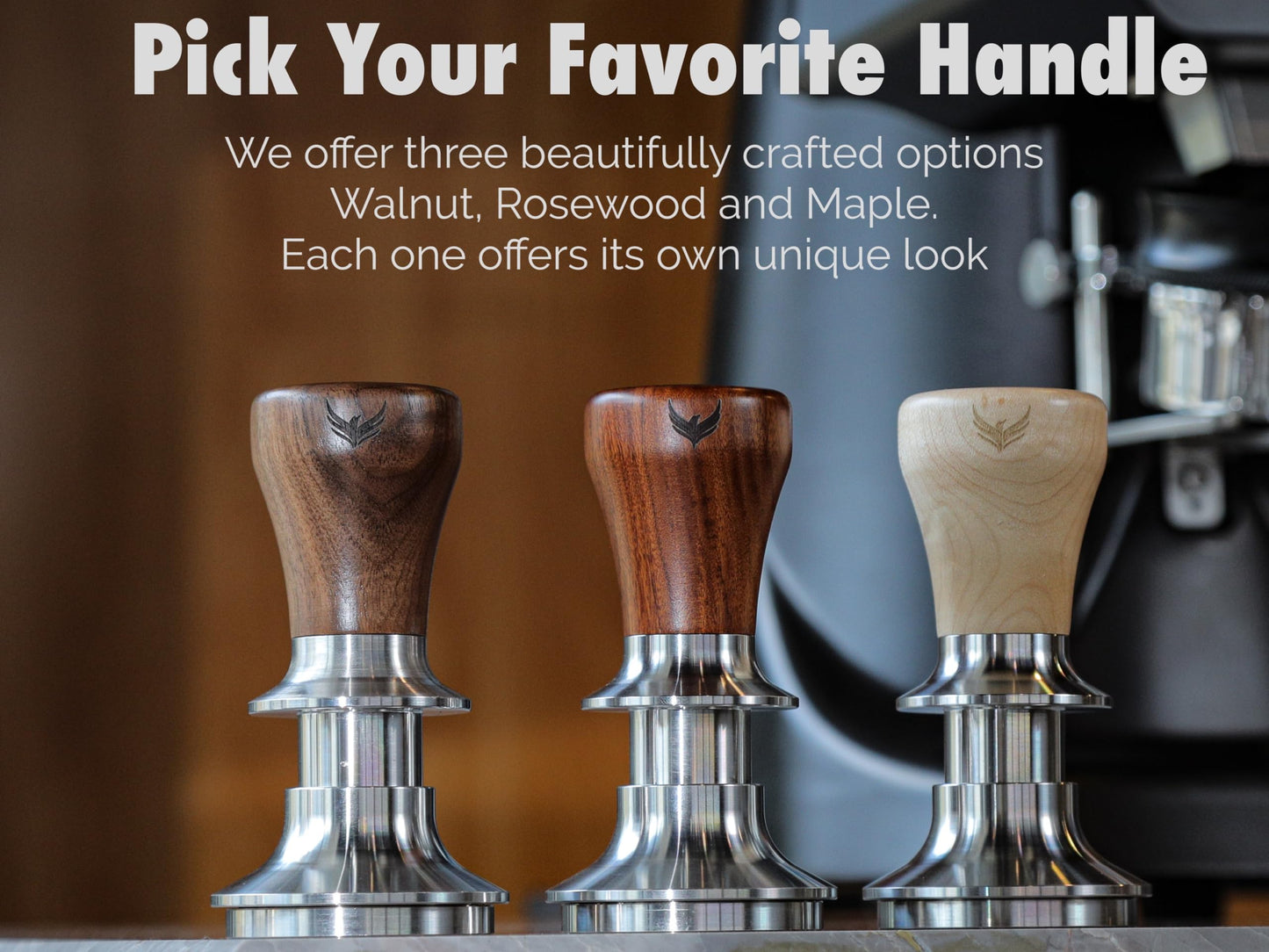 KNODOS 54mm Tamper for Breville Machines Calibrated Tamper Tool Espresso Walnut, Auto-Leveling and 30lb Spring Loaded Design Coffee Tamper with Stainless Steel Ripple Base