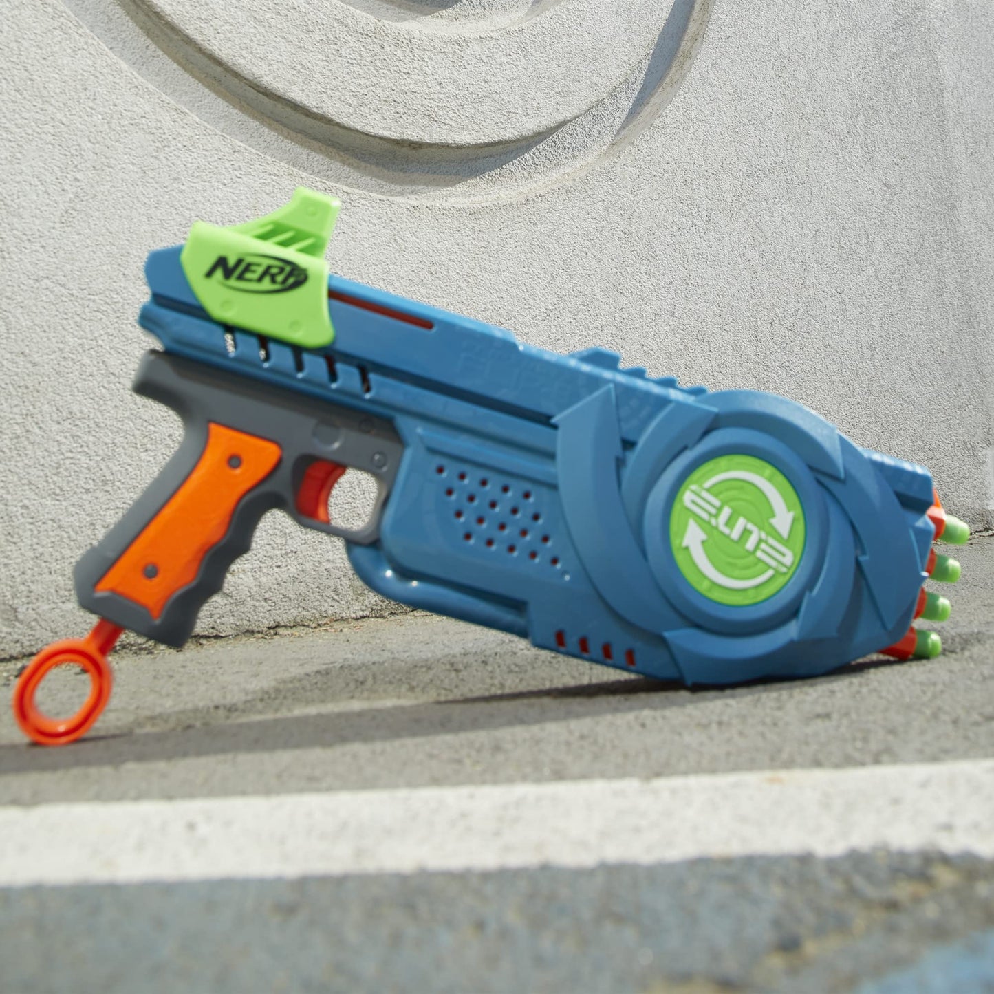 NERF Elite 2.0 Flipshots Flip-8 Blaster, Rotating Dart Barrels, 8-Dart Capacity, 8 Elite Darts, Toy Foam Blasters, Kids Outdoor Games & Toys for Boys & Girls, Blue