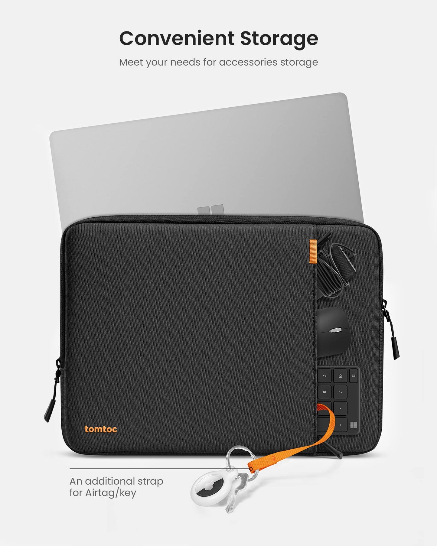 tomtoc 360° Protective Laptop Sleeve for 13.5-14.4 Inch Surface Laptop Studio/6/5/4/3, Surface Book, Water-Resistant Laptop Case for Acer Aspire/Swift 14, ASUS Vivobook/Zenbook 14, Jumper EZbook X3