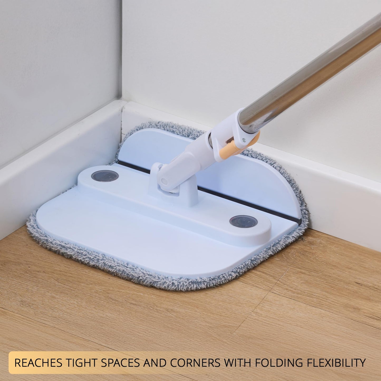 True & Tidy® TrueClean Spin Mop 2.0 w/Detachable Inner Bucket, Self Standing, Separates Clean and Dirty Water, Foldable Square Mop Head, Triple Jet Stream w/Hidden Brush, Replaceable 2pc Pads