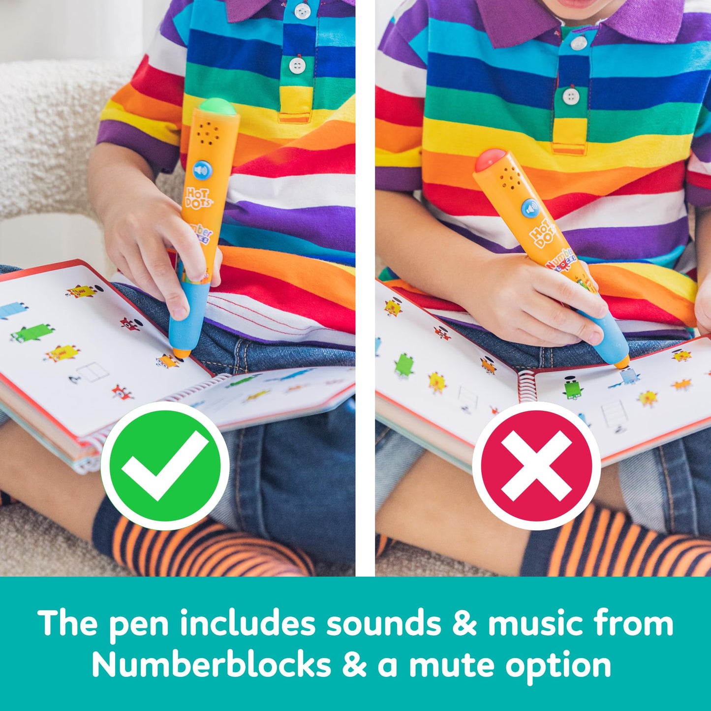 Educational Insights Hot Dots Numberblocks Workbook Numbers 11-20 with Interactive Pen, 60+ Activities, Gift for Kids Ages 5+