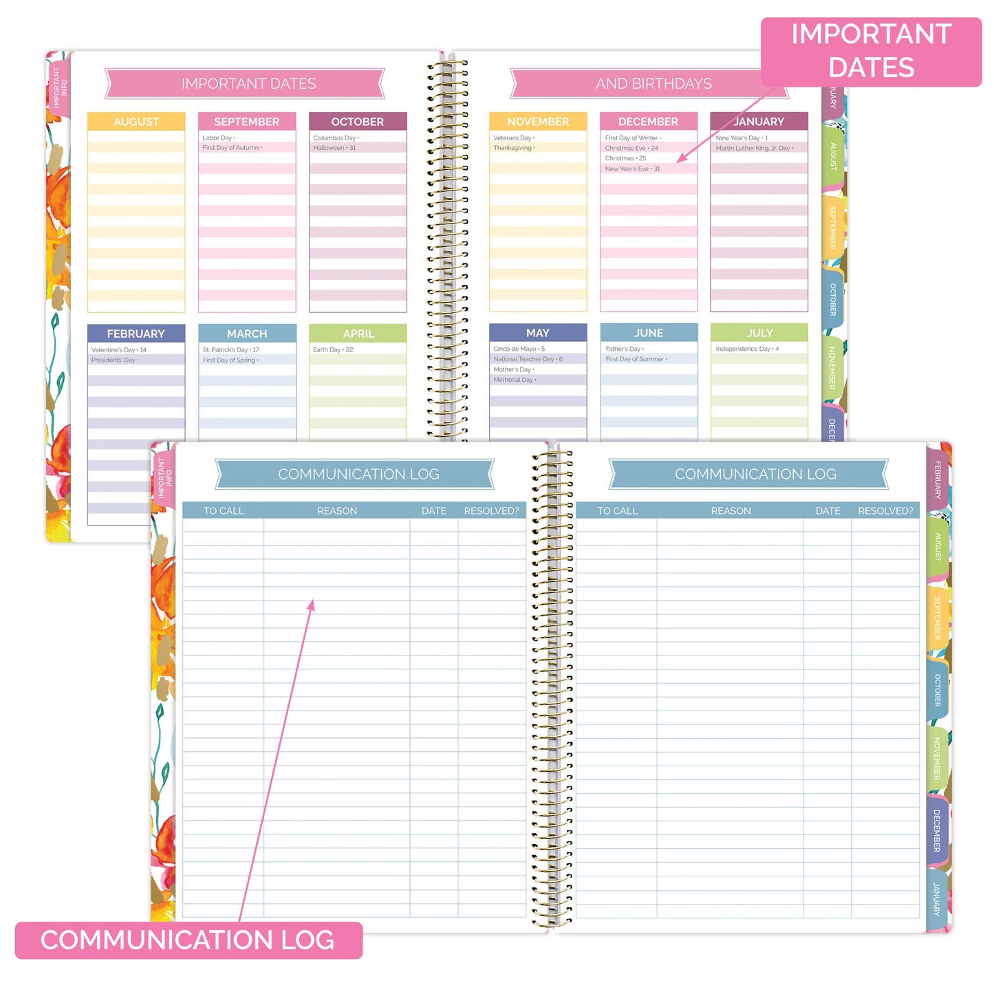 bloom daily planners Undated Academic Year Teacher Planner & Calendar - Lesson Plan Organizer Book with Frosted Cover (9" x 11") - Teacher With a Plan