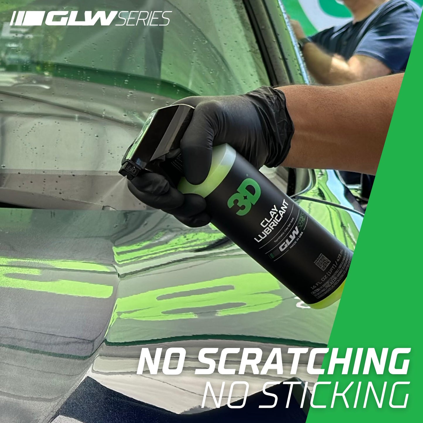 3D Clay Lubricant GLW Series | DIY Car Detailing | Hyper Slick Lubrication for Clay Bars | Eliminates Contaminants from Paint | Ultra Surface Protection | Decontamination Formula | Easy to Use | 16oz