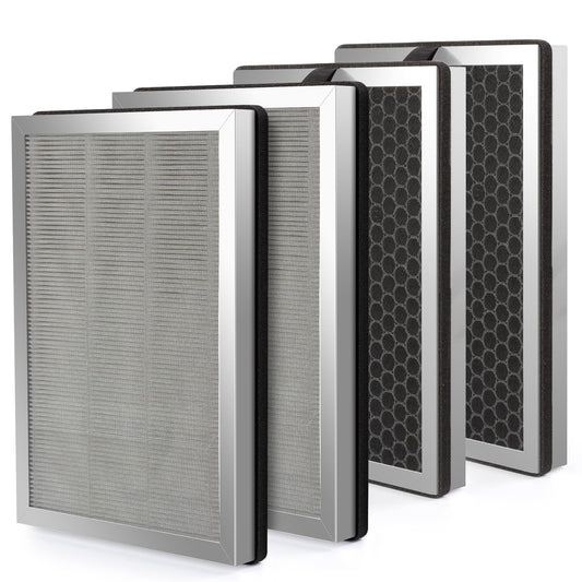 MEILEYII 4 X JF260 HEPA Replacement Filter Compatible with Jafända JF260 Air Purifier,Part Number JF260-RF, 3-Stage Filtration H13 (MERV17) True HEPA and Activated Carbon Filter