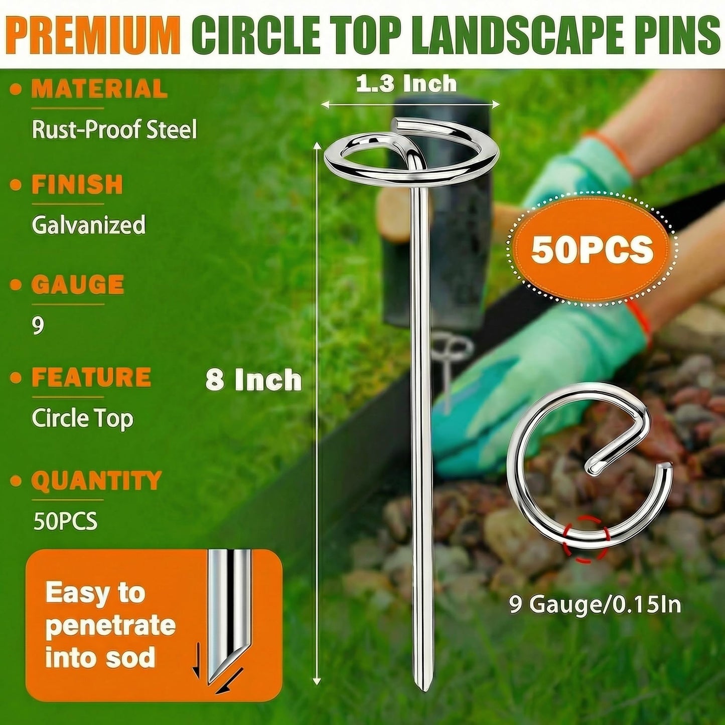 ESRYHWA Garden Edging 49FT Landscape Edging Kit 3 Inch Height Plastic Garden Border No Dig Lawn Border for Yard Flower Bed with 50 Stakes