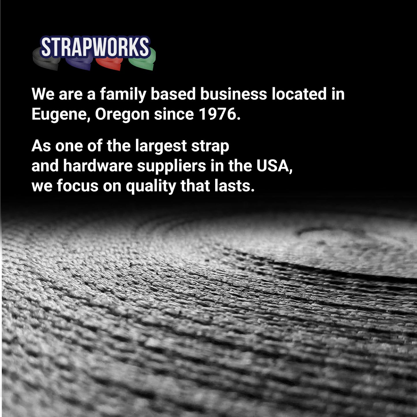 Strapworks Heavyweight Polypropylene Webbing - Heavy Duty Poly Strapping for Outdoor DIY Gear Repair, 1.5 Inch x 50 Yards, Black