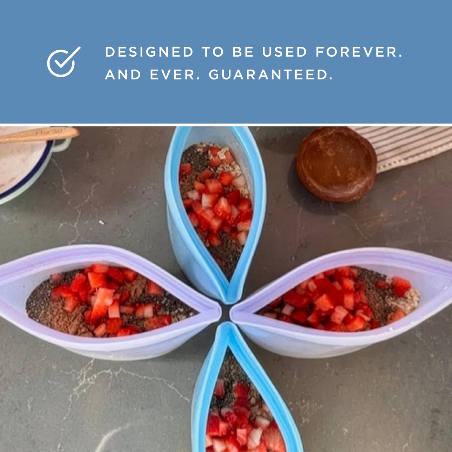 Stasher Premium Silicone Reusable Food Storage Bags, 3-Pack, Multi, Multi-Use Food Storage Bags, Lunch Bag, Travel Containers, BPA Free, Leak-free, Dishwasher-Safe, Eco-friendly