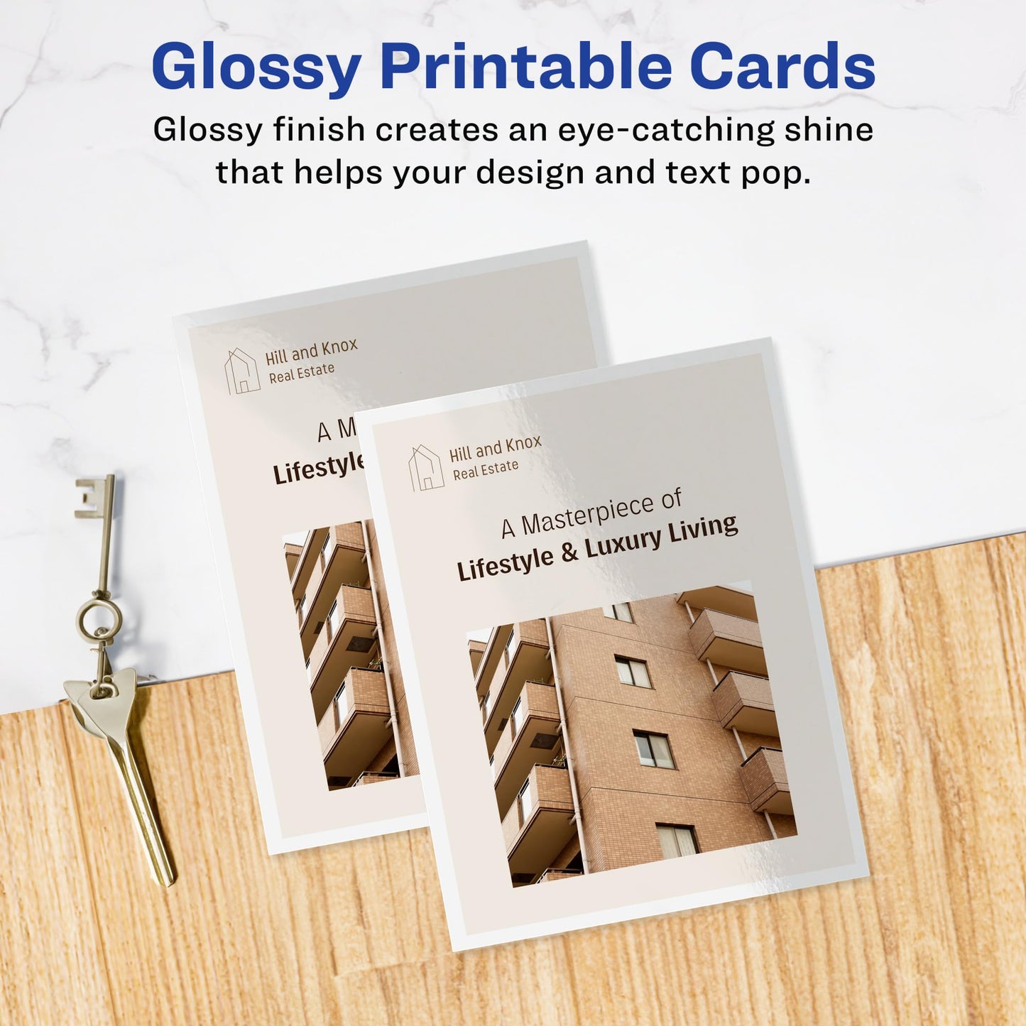 Glossy Photo Postcards, Inkjet, White, Glossy, 4-up