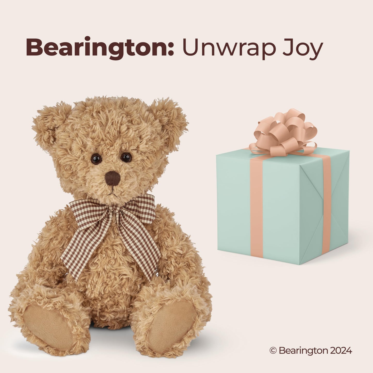 Bearington Theodore Brown Plush Stuffed Animal Teddy Bear, 17 inches