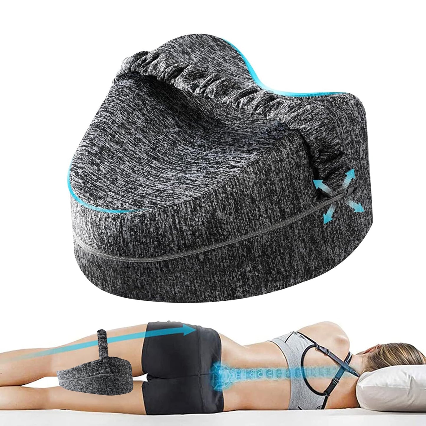 ZJZ Knee Pillow for Side Pillow, Memory Foam Knee Pillow, Suitable for Relieving Leg, Back, Knee Pain, improving Sleep Quality, Butterfly Side Pillow Leg Pillow
