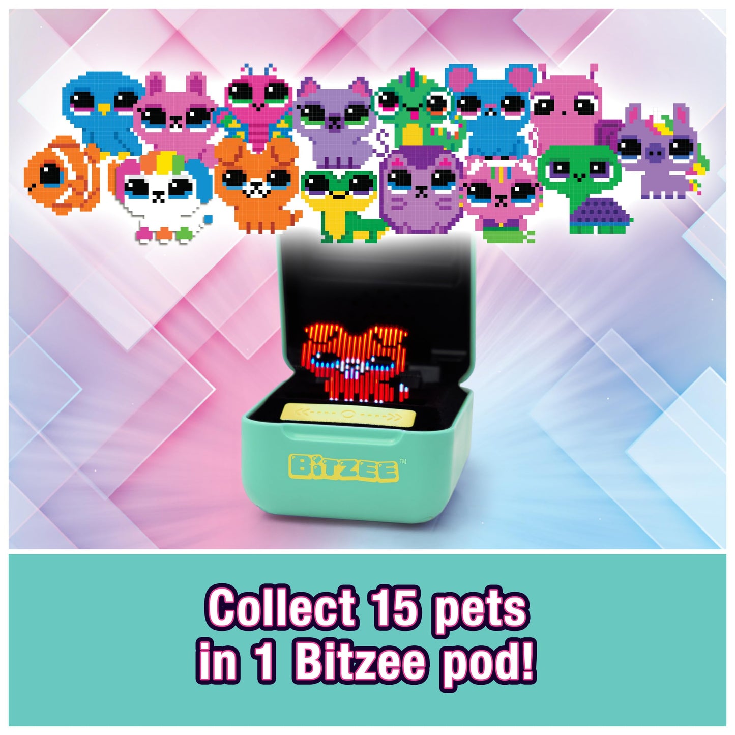 Bitzee, Interactive Toy Digital Pet and Case with 15 Animals Inside, Virtual Electronic Pets React to Touch, Kids’ Toys for Girls and Boys