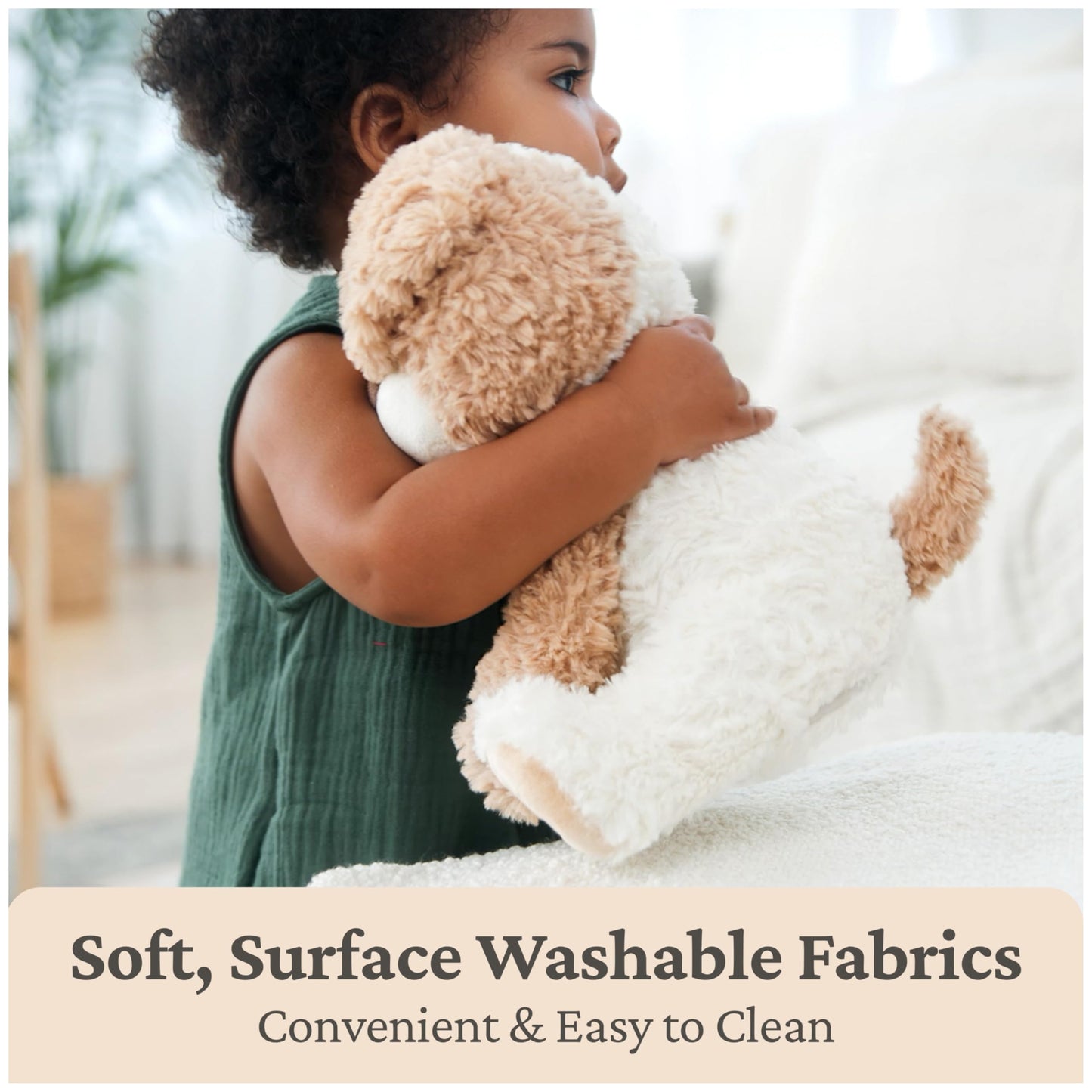 Baby GUND Peeki The Puppy Animated Plush, Singing Stuffed Animal, Sensory Toy for Babies and Toddlers, Plays Peek-a-Boo and Sings, Brown/Cream, 12”