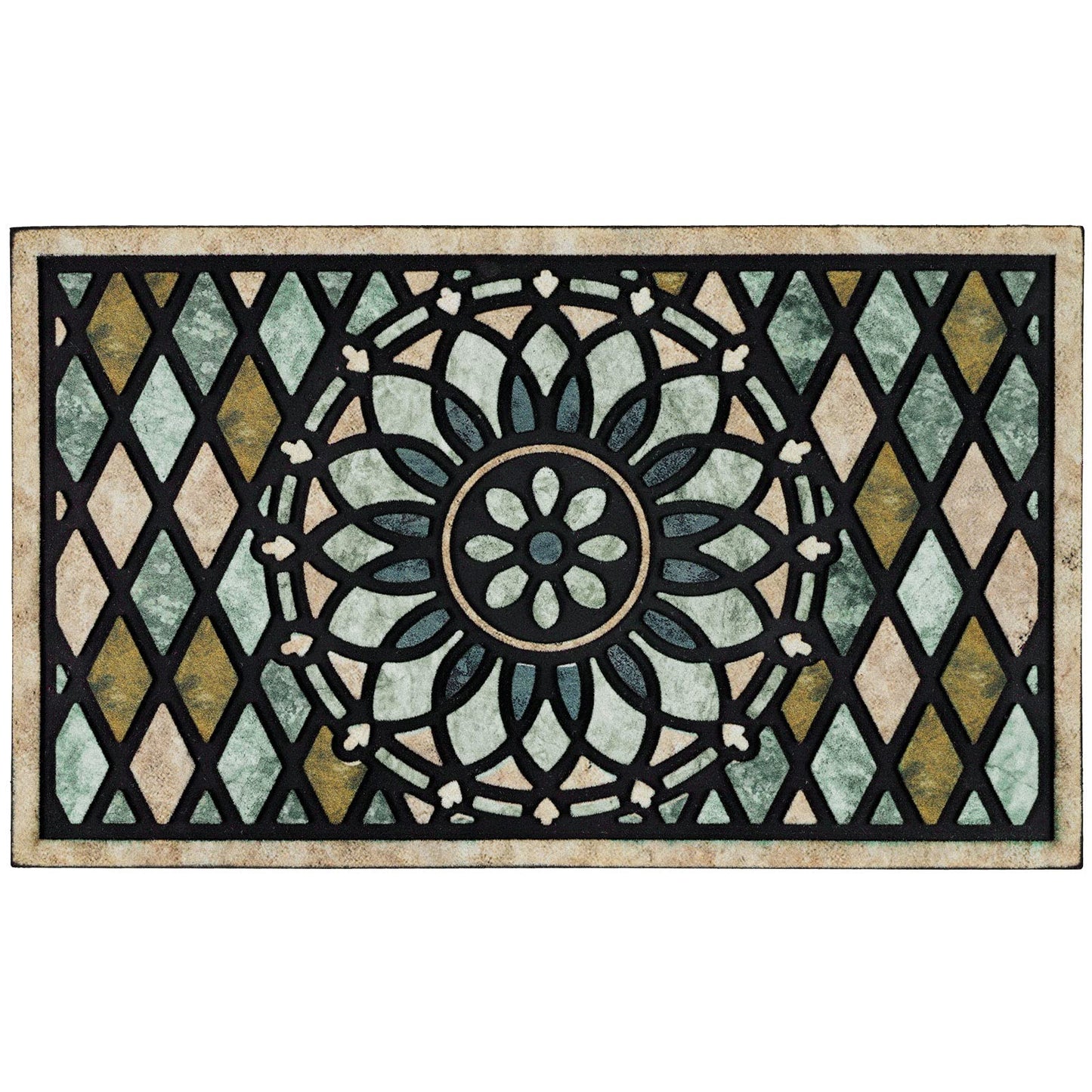 CHICHIC- Door Mat Welcome Mat 24 X 36 Inch Front Door Mat Outdoor for Home Entrance Outdoor Mat for Outside Entry Way Doormat Entry Rugs, Heavy Duty Non Slip Rubber Back Low Profile, Flower