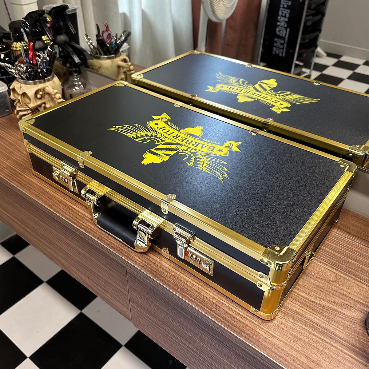 BARBERTOP Professional Barber Supplies Case, Golden