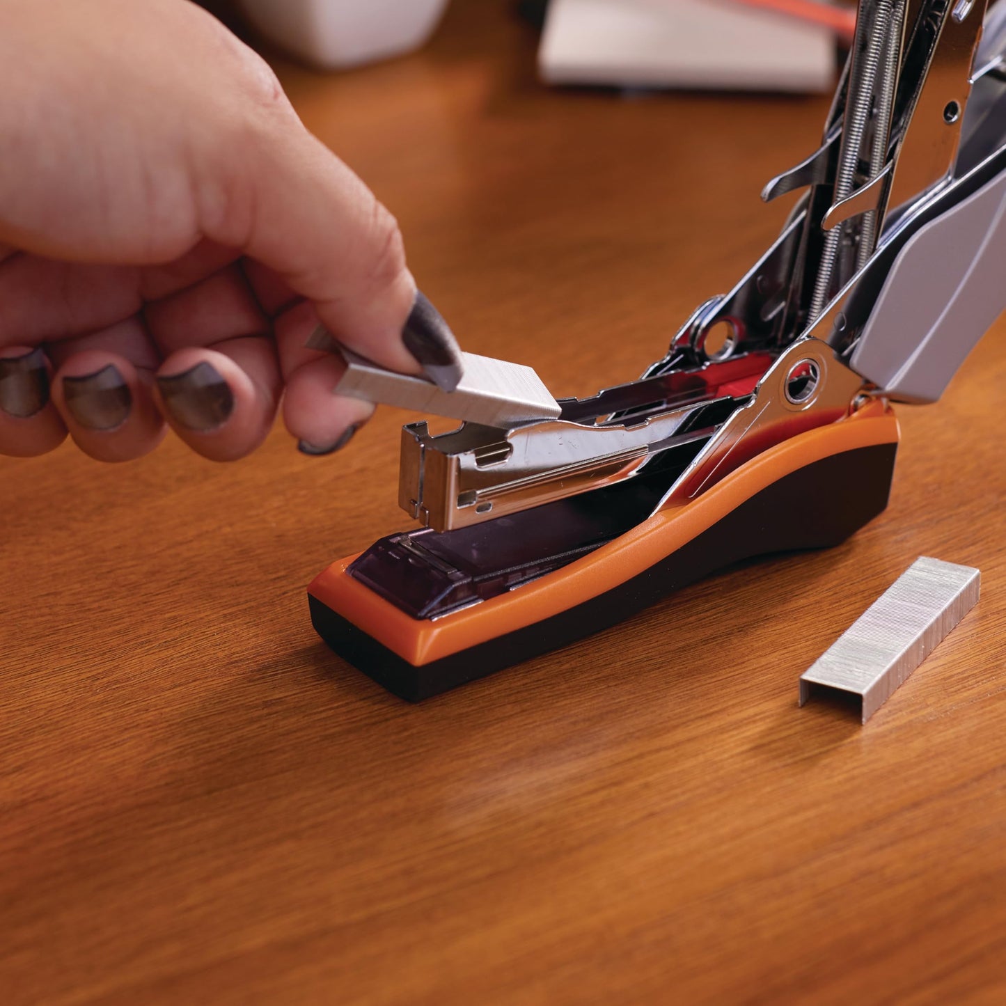 Swingline Stapler, Optima 40, Compact, Low Force, 40 Sheets, Black/Silver (S7087842)