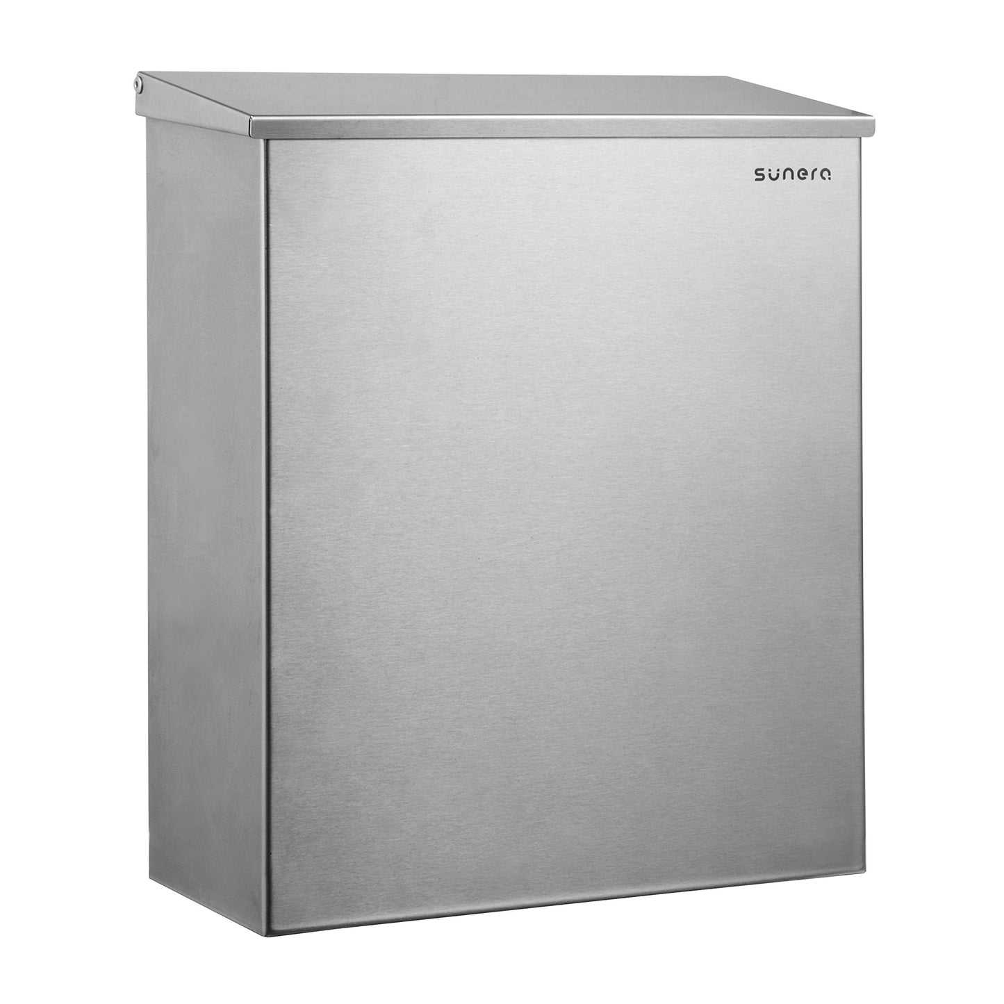 Sunera Sanitary Napkin Disposal Receptacle, 304 Stainless Steel Wall-Mounted Feminine Hygiene Waste Bin for Restroom, Bottom Lock Opening Design