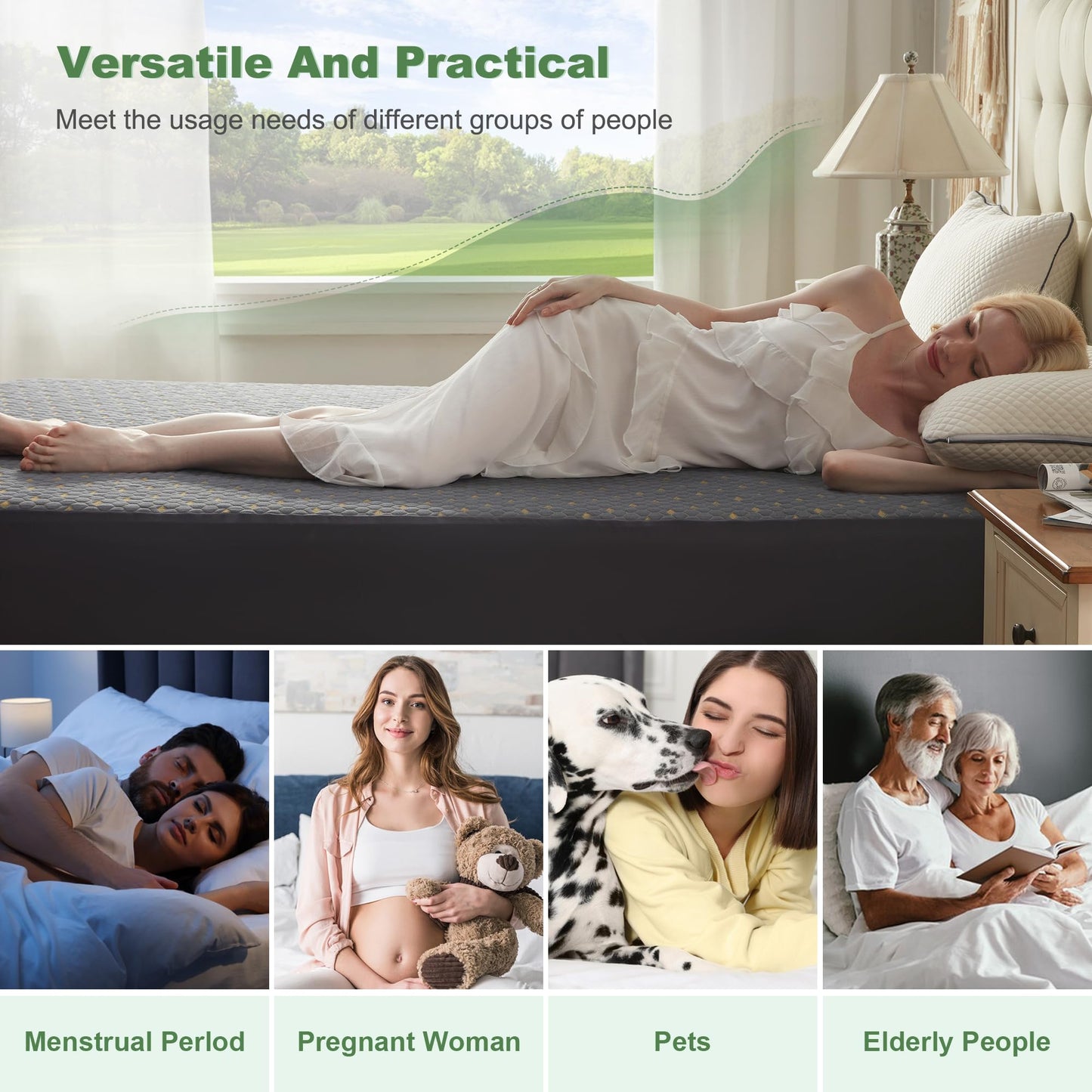 BEDLORE Full Mattress Protector, Waterproof Mattress Cover Fitted 6-15 Inch Deep Pocket, Breathable and Noiseless Mattress Pad Machine Washable for Home, Bedroom, Hotel