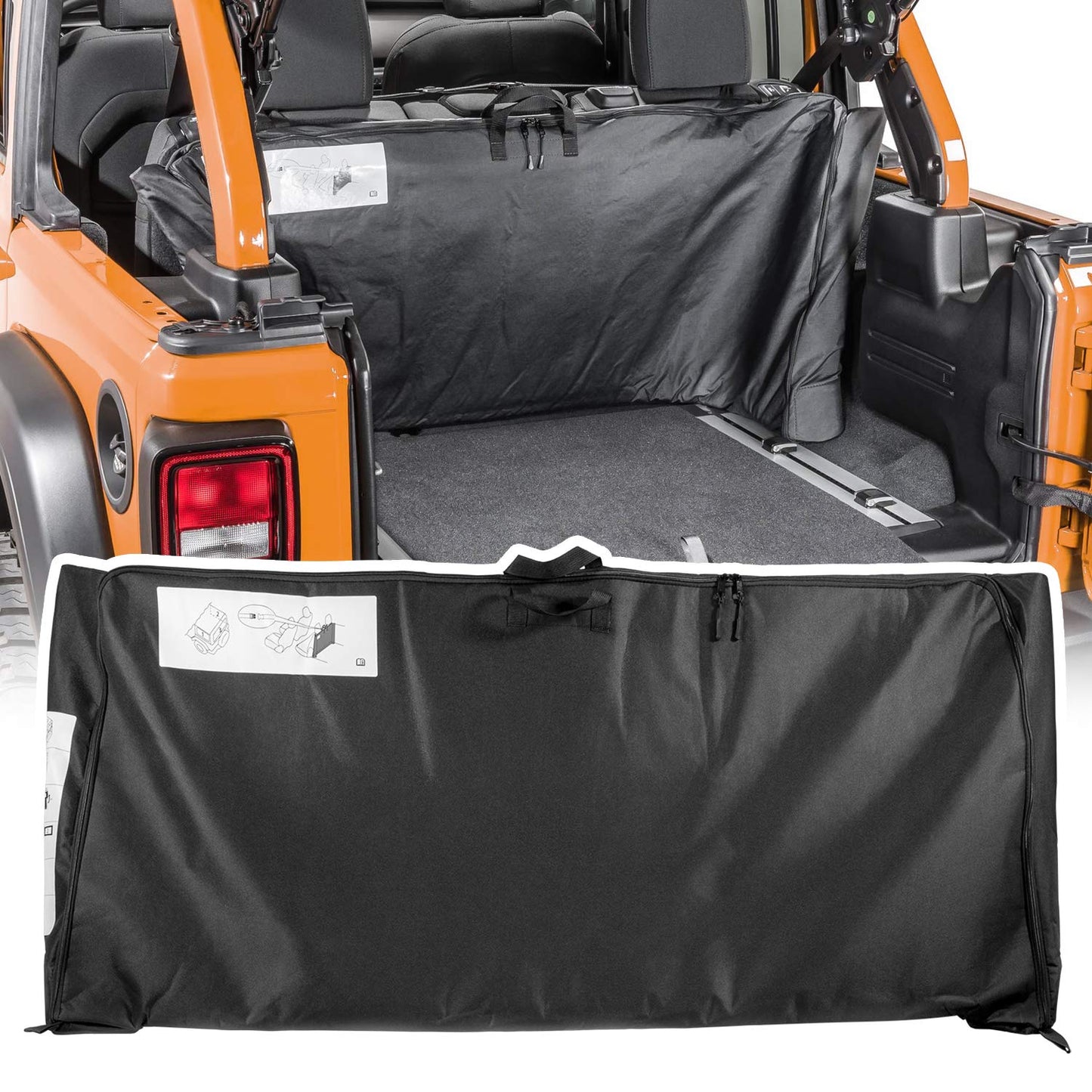 Bonbo Soft Top Window Storage Bag for 2018-2025 Jeep Wrangler JL JLU Sports Sahara Freedom Rubicon Unlimited & Gladiator JT 2-Door & 4-Door Replace 68358392AC