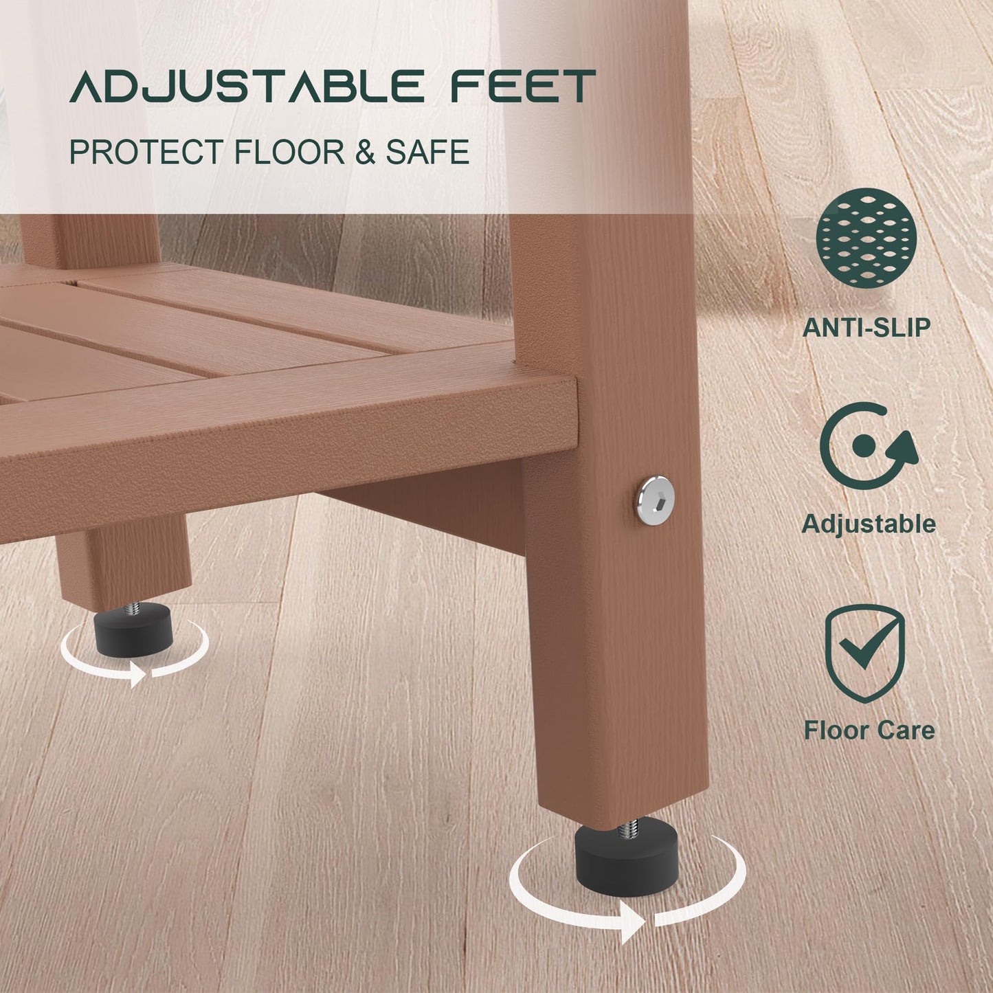 BEKVEM HDPE Stool, Brown Medium, BBS04S64