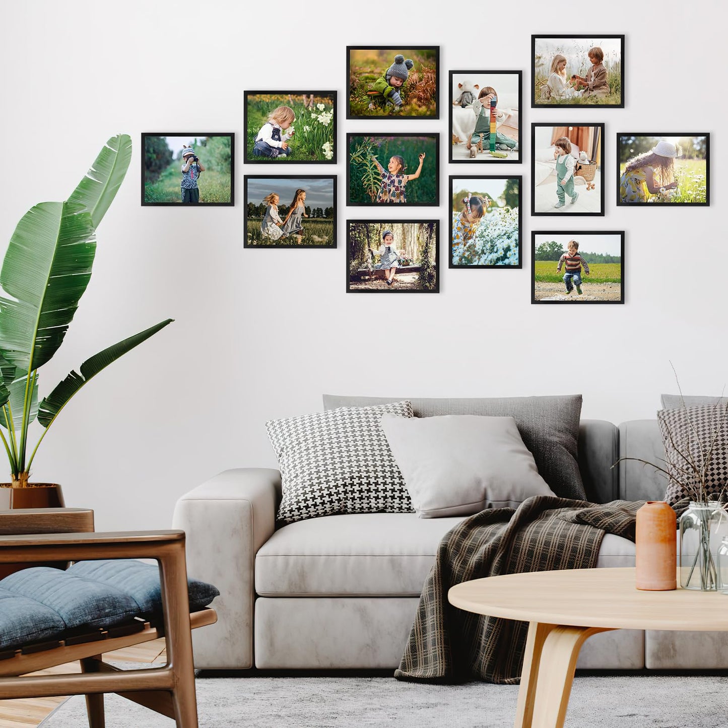 Hoikwo 18 Packs 8.5x11 Black Multi Plastic Picture Frames Set with Plastic Cover, Certificate Frames for Document Diploma Award, Light Weight Bulk 8.5 by 11 Frames Pack for Wall Hanging and Table