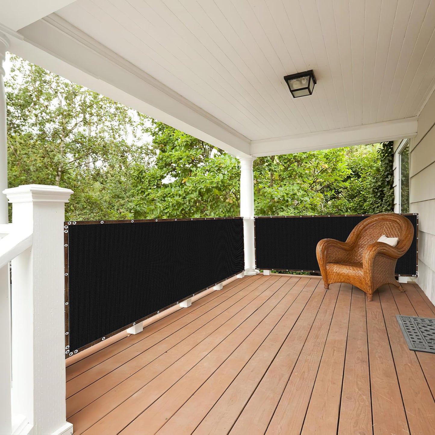 5' x 50' Privacy Screen Fence Heavy Duty,Fencing Mesh Shade Net Cover, Blockage Fence for Outdoor Wall Garden Yard Backyard Pool,Cable Zip Ties Included,Black (5x50 Ft)