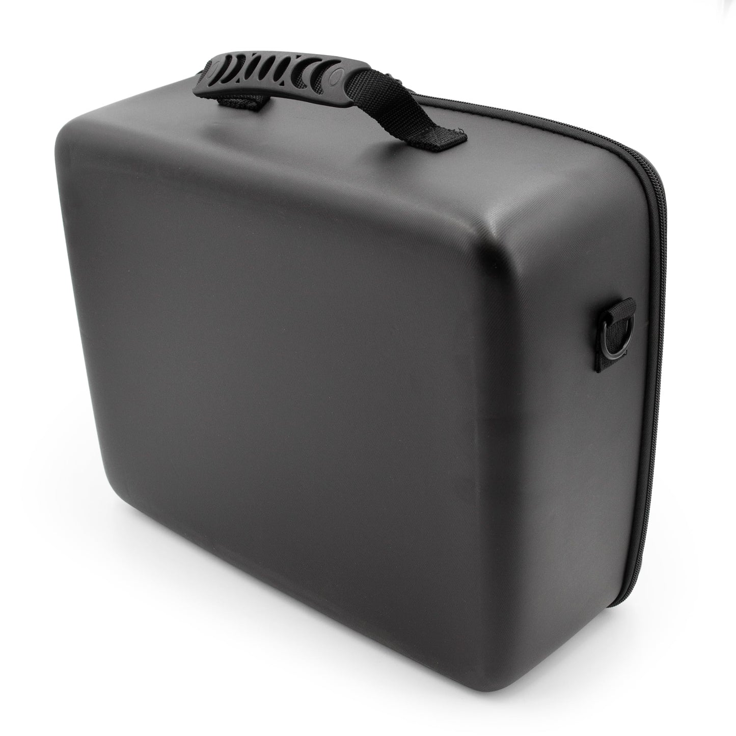 CASEMATIX Mixer Case Compatible With Behringer Flow 8 and Xenyx 802s, 502s, 1002sfx, 1202sfx and Audio Accessories with Two Customizable Foam Trays, Fits DJ Mixers up to 13.5" x 10.5" x 2.2", Black,