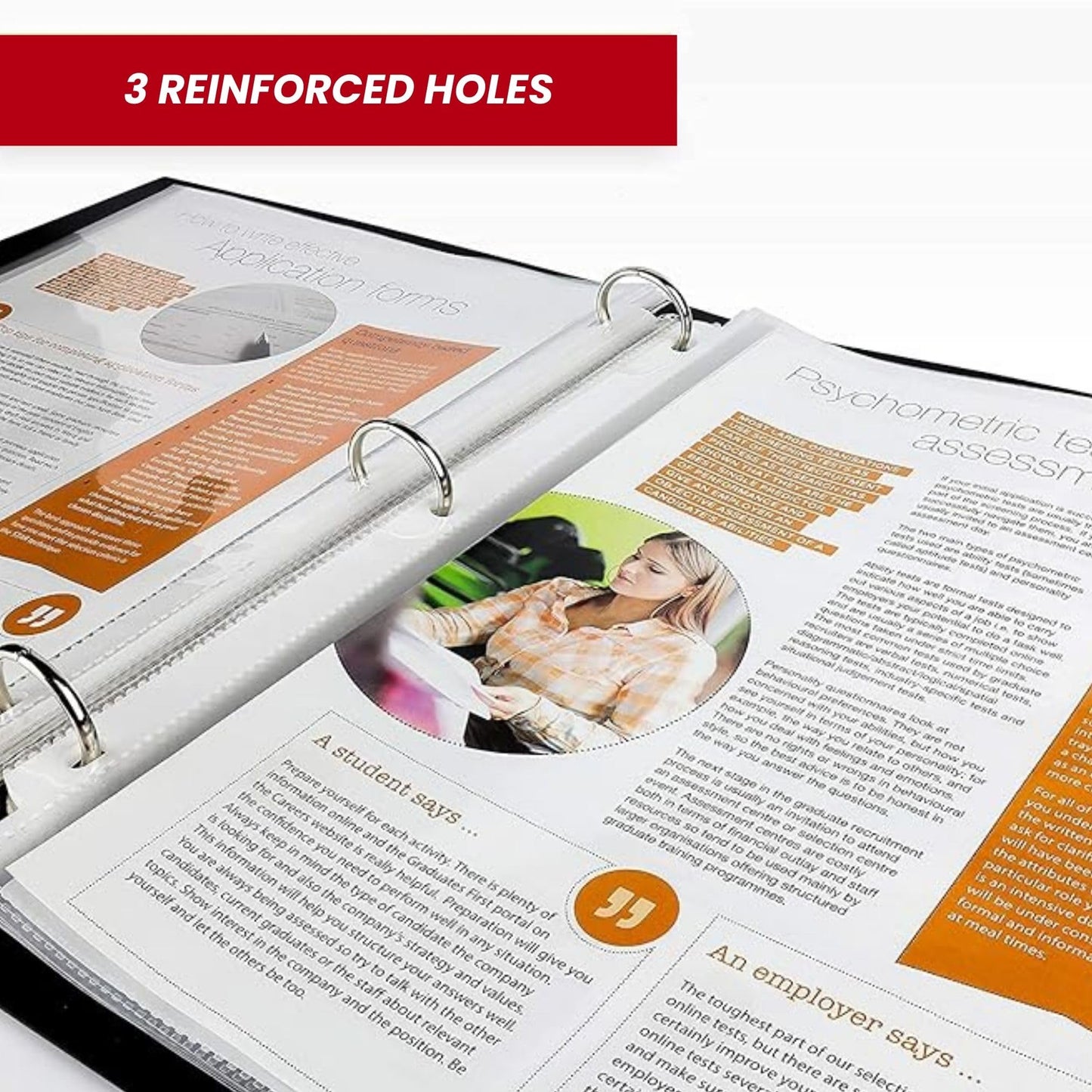 Clear Sheet Protectors, 8.5" x 11", 500 Pack, Durable, Top Load,Reinforced Holes, Acid-Free/Archival Safe