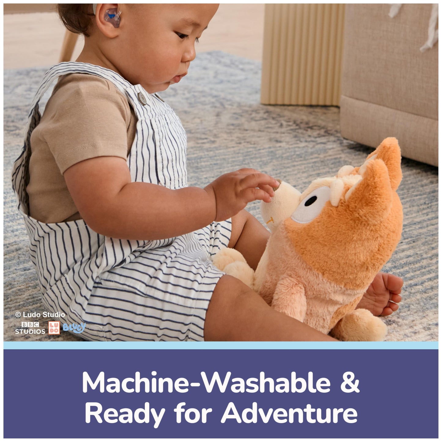 GUND Bingo Sustainably Soft Plush, Made with Recycled Materials, Stuffed Animals for Kids & Toddlers, Orange, 13”