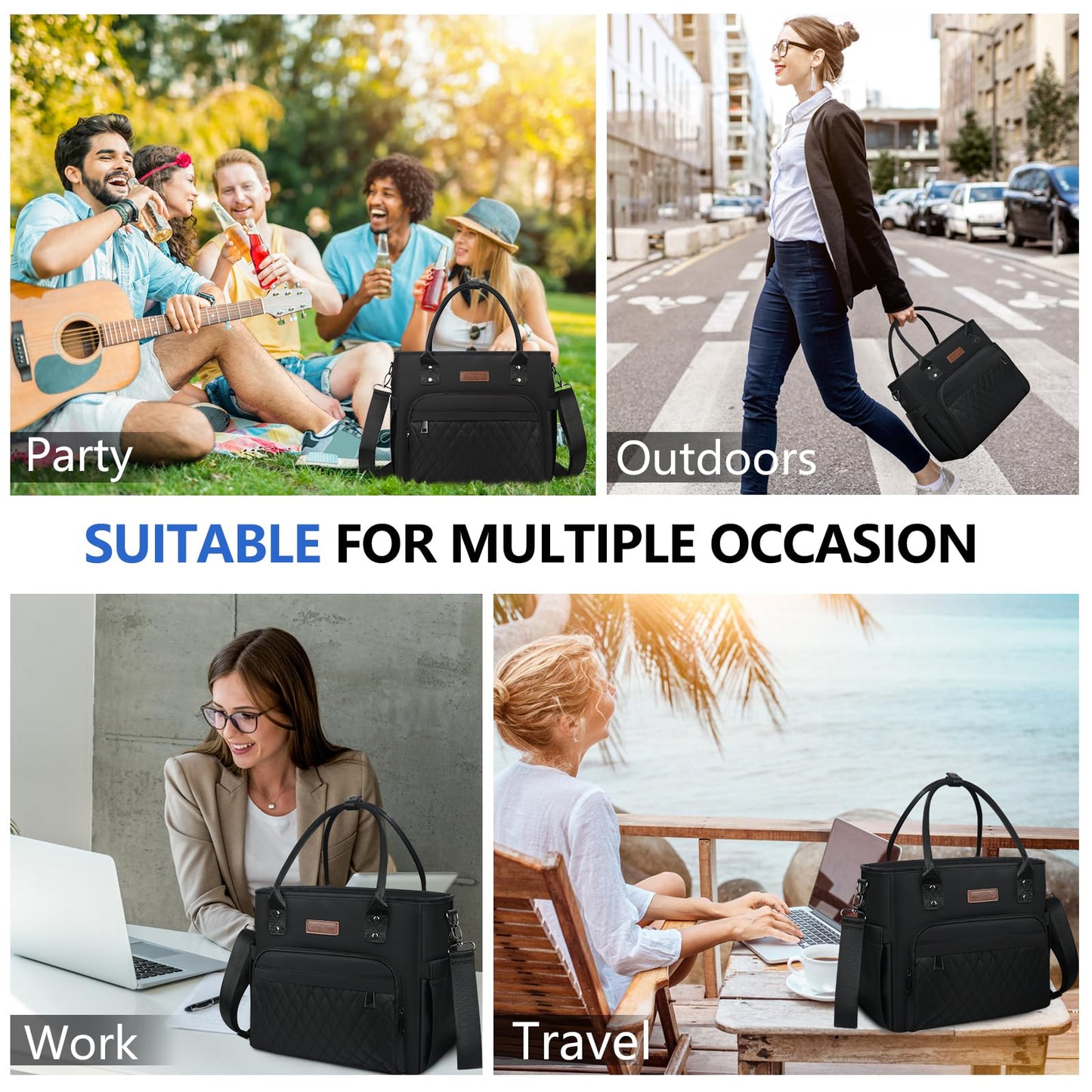 Lunch Bag Lunch Box Women - Leakproof Insulated Lunch Cooler Bag for Women - Large Lunch Tote Bags Adults