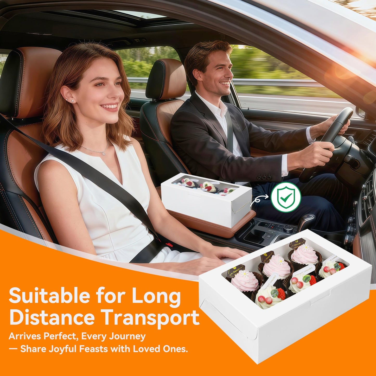 MonYouGe 30-Set Cupcake Boxes Bulk with Clear Display Window Hold 6 Standard Cupcakes, Disposable Food Grade White Cupcake Carrier Cupcake Container, Perfect for Cupcakes Muffins Cookies Pastries