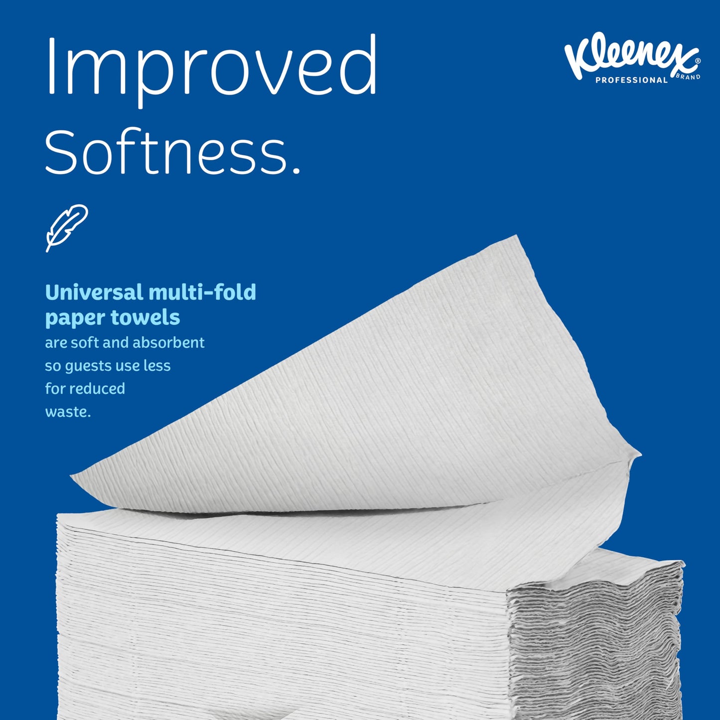 Kleenex Professional Universal Multifold Paper Towels, Bulk (02046), Absorbency Pockets, 9.2" x 9.4" Towel, White (150 Sheets/Pack, 8 Packs/Case, 1,200 Sheet Total)