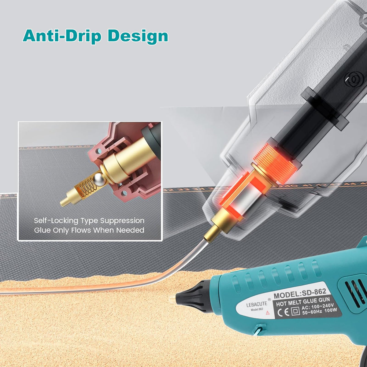 Professional Hot Glue Gun Kit, Full Size