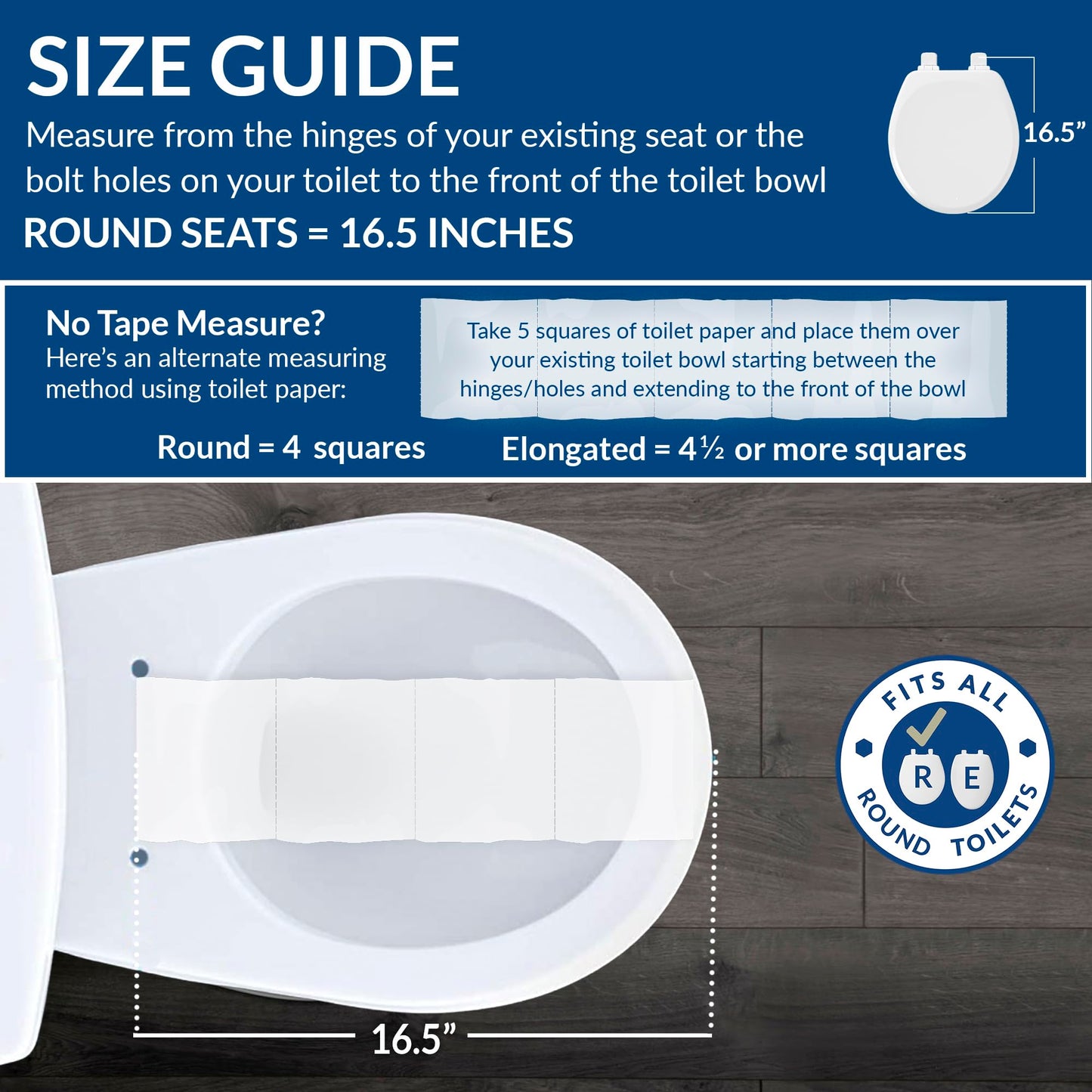 Bemis 400TTA000 Economy Molded Wood Round Toilet Seat, White