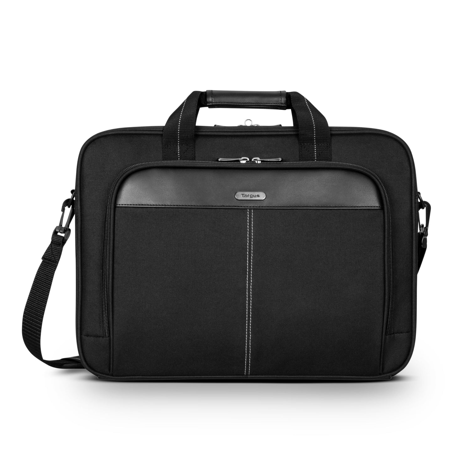 Targus 15–16” Classic Slim Briefcase – Lightweight Laptop Bag with Padded Compartment, Trolley Strap, Organizer Pocket & Shoulder Strap – Fits up to 16” Laptops - TCT027US