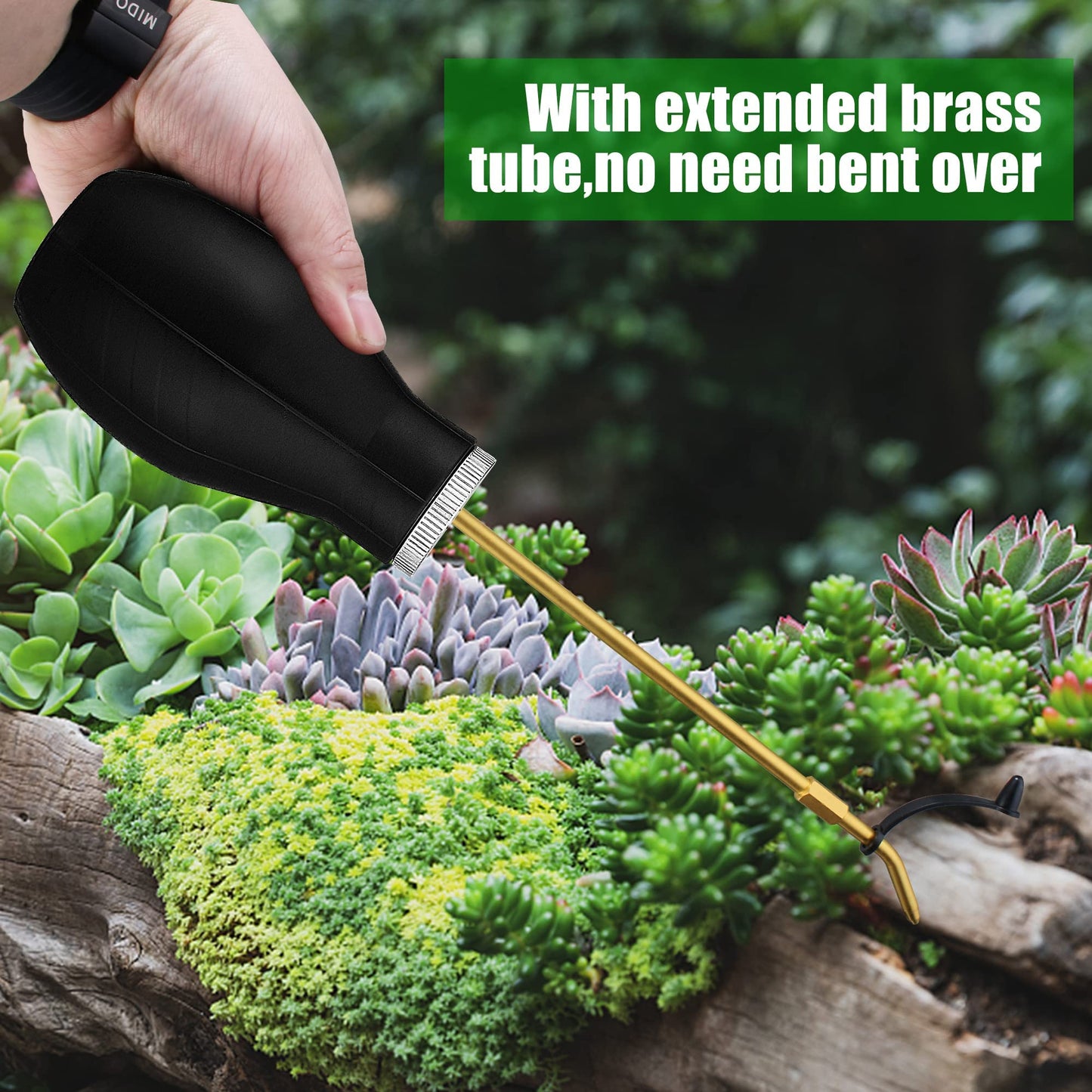 Bulb Duster Sprayer Insect Buster – Handheld, 7" Extendable Applicator Dispenser for Diatomaceous Earth & Other Home Powder Applications – Non-Toxic Assemble Garden Farm…