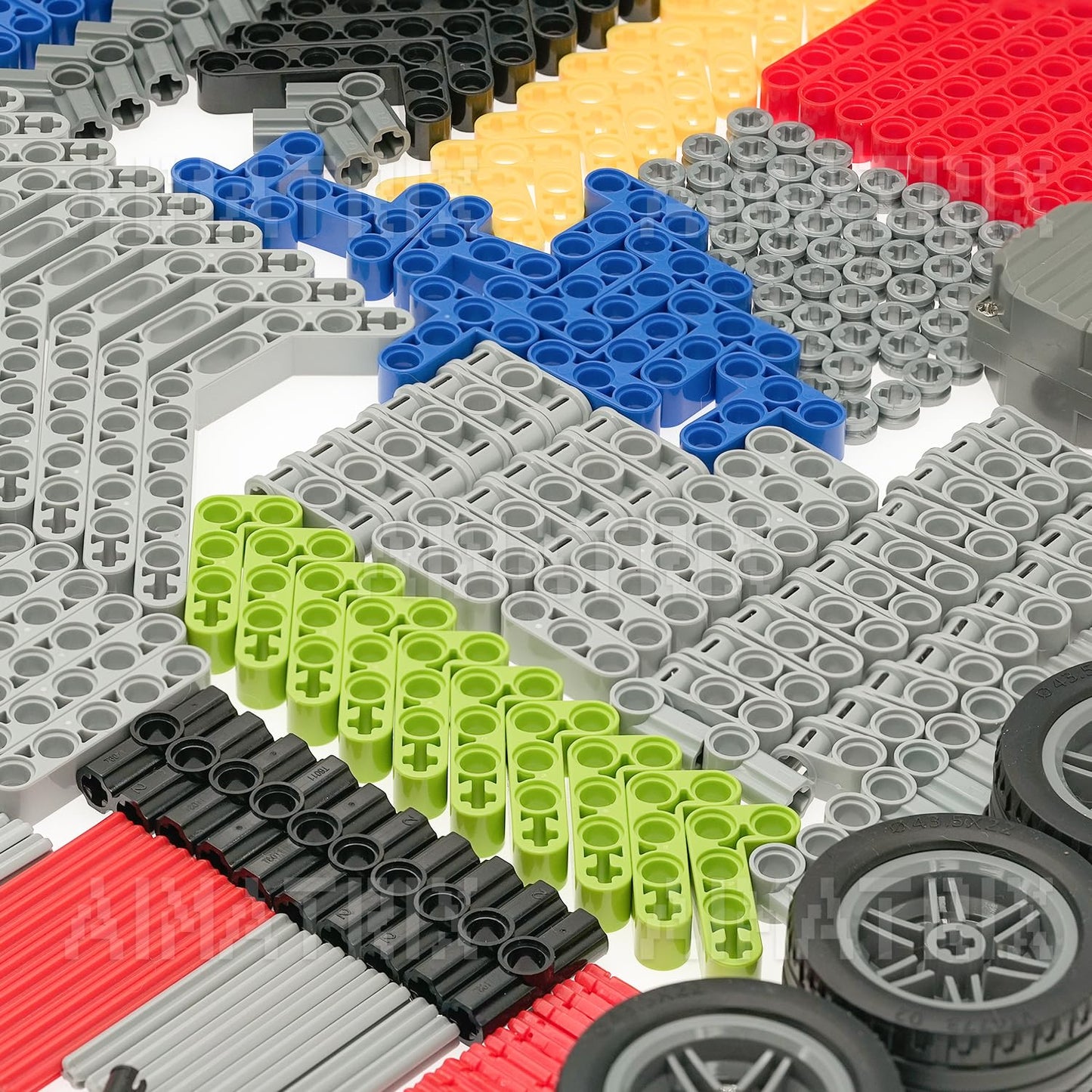 AIMATRIX 417Pcs Technic-Parts Gears and Tracks,ompatible with Mainstream Building Block Brands,axle-Pin-Connectors Cross shafts-Motor-Pins-Beam Kits,MOC Arts for Building Kits.