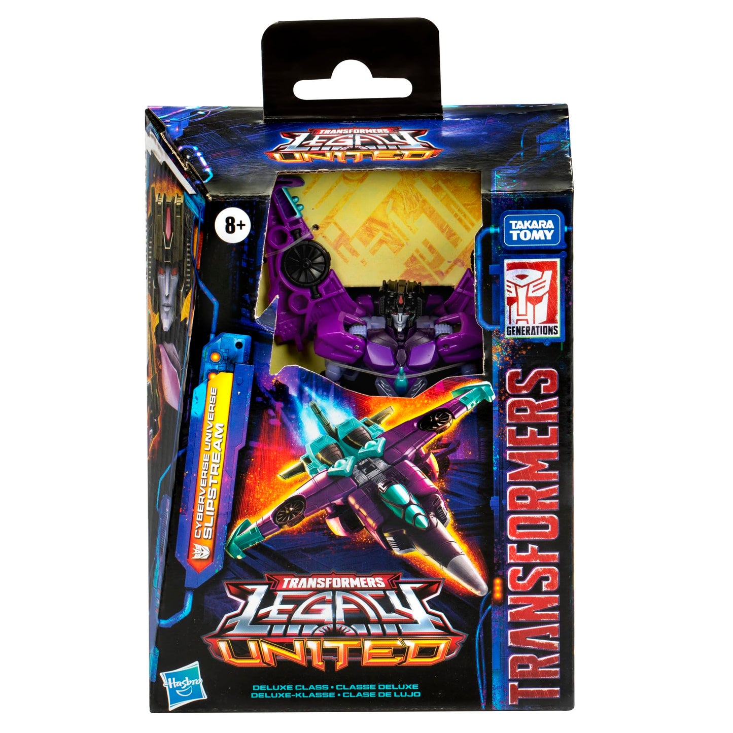 Transformers Legacy United Deluxe Class Cyberverse Universe Slipstream, 5.5-inch Converting Action Figure, 8+