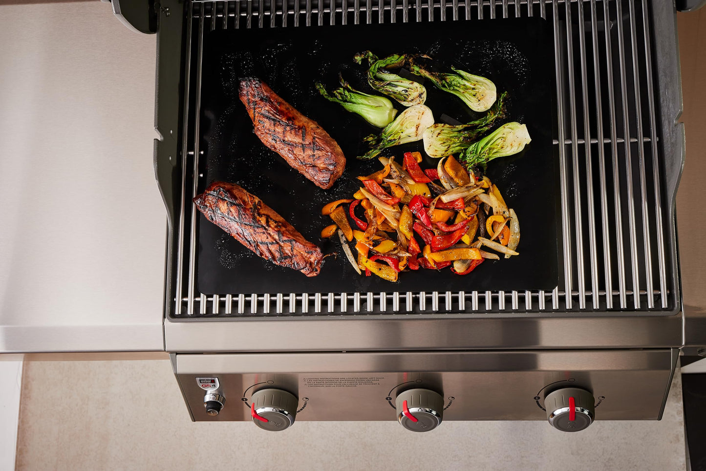 COOKINA BBQ Grill Mats X-Large (3-Pack) 15.75" x 19.68" Non-Stick Reusable Grilling Sheets for Gas, Charcoal, Electric Grills & Smokers – BBQ Accessories, Easy to Clean, BPA-Free, Teflon Alternative