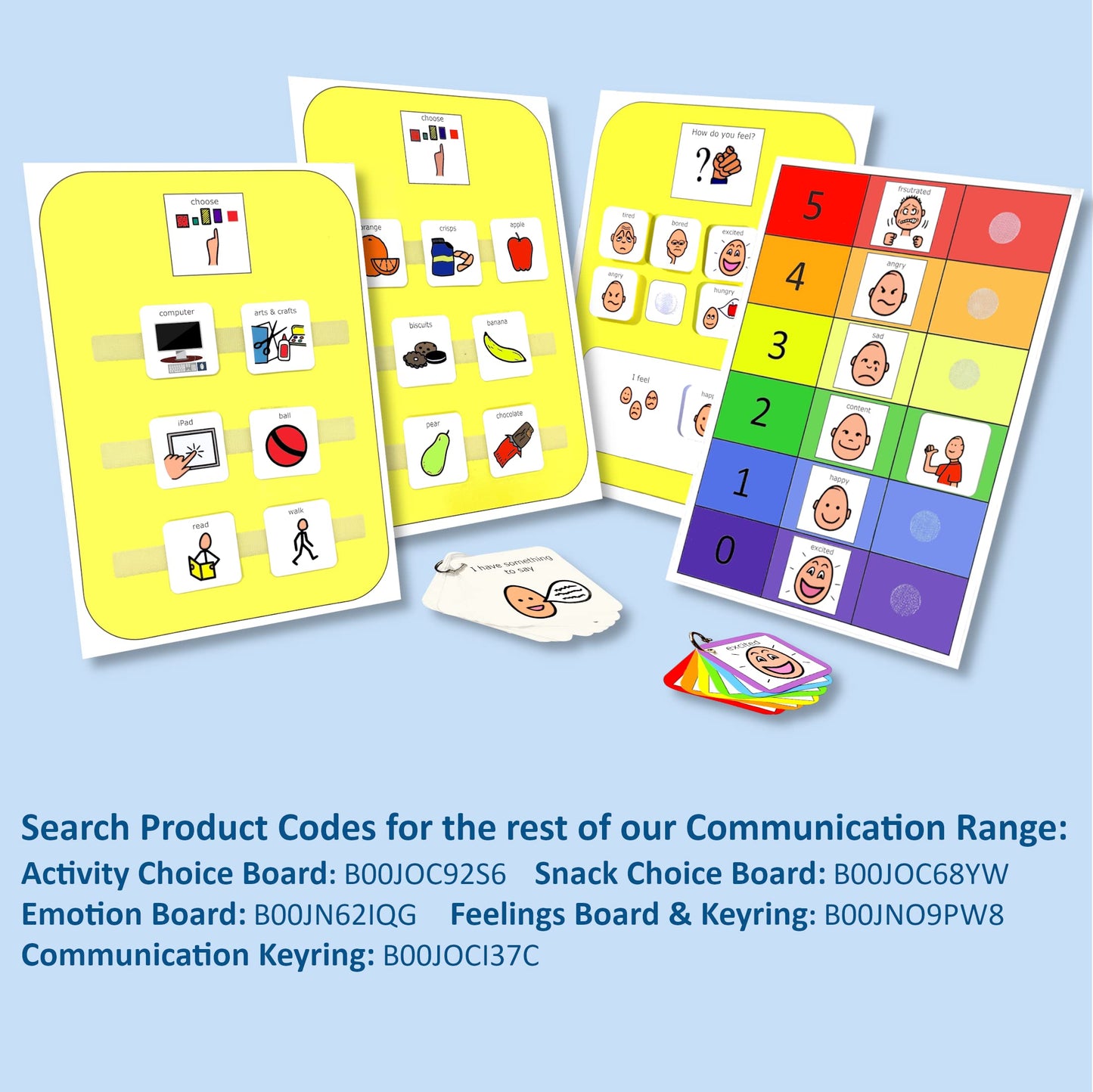 Snack Choice Board Nonverbal Communication – Visual Schedule for Kids -16 x Autism Communication Cards – Special Education Classroom Must Haves